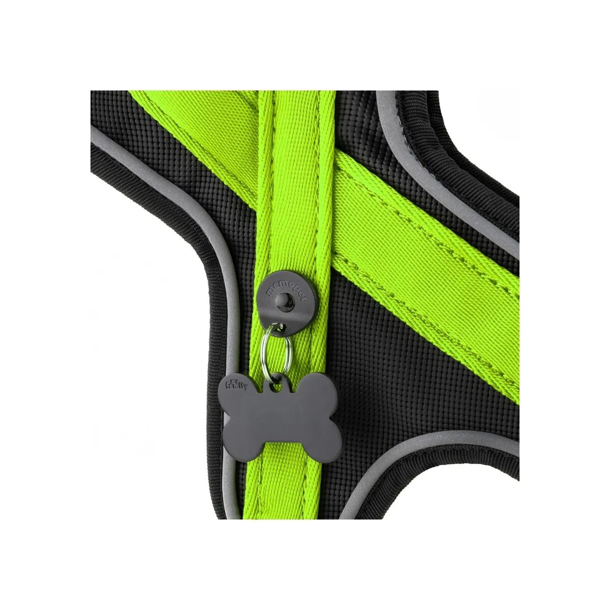 MyFamily Memopet ham câini Memopet ham cu NFC câini textil XXL 80-100cm verde