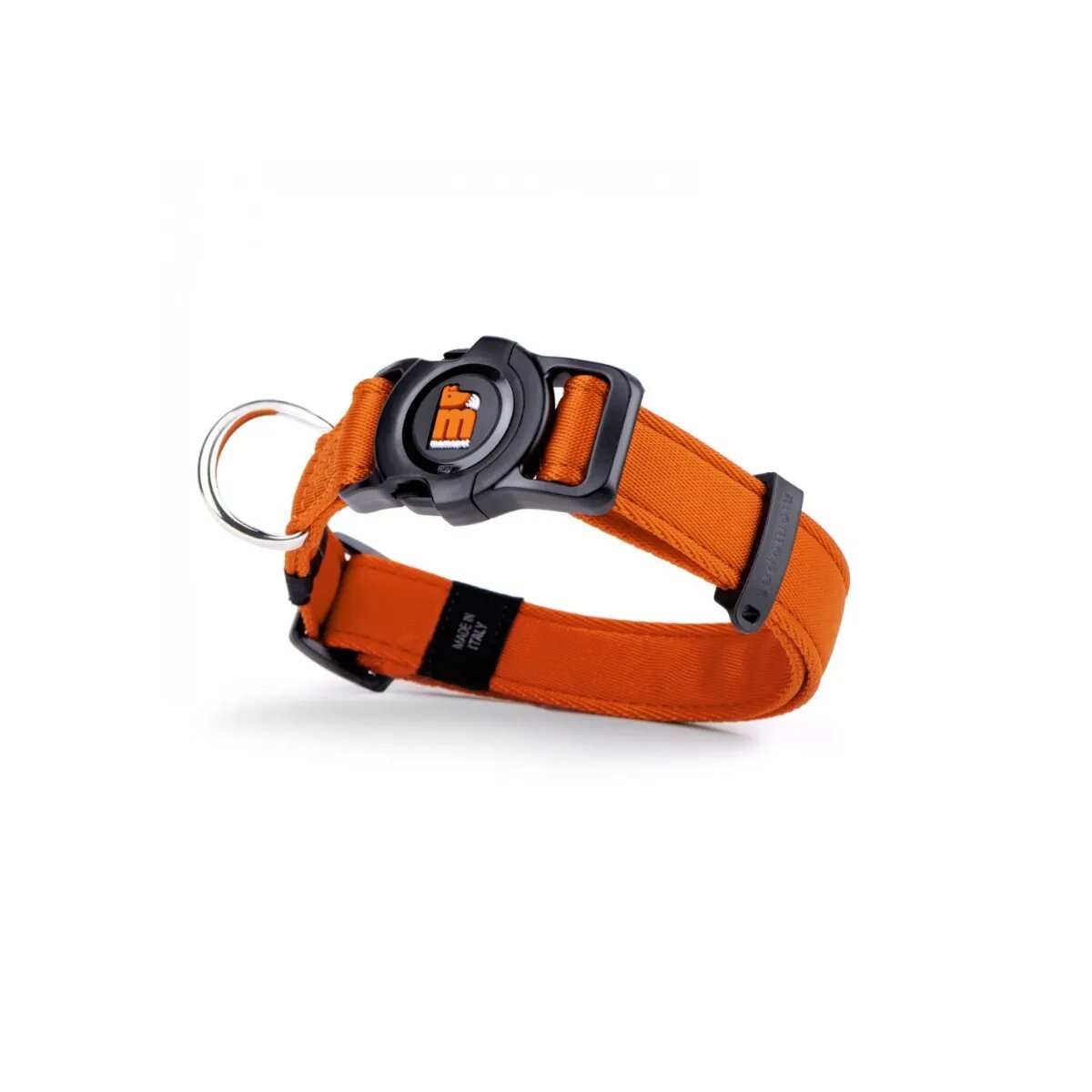 MyFamily Memopet zgardă ajustabilă cu NFC câini textil 26-37cm orange