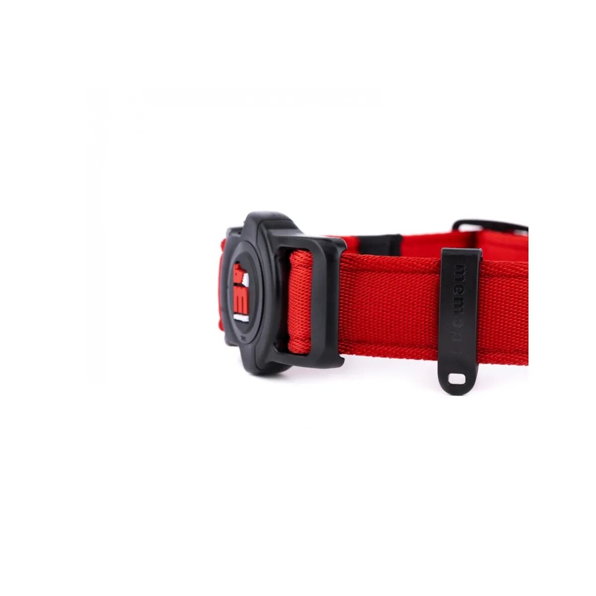 MyFamily Memopet zgardă ajustabilă cu NFC câini textil 26-37cm roșu
