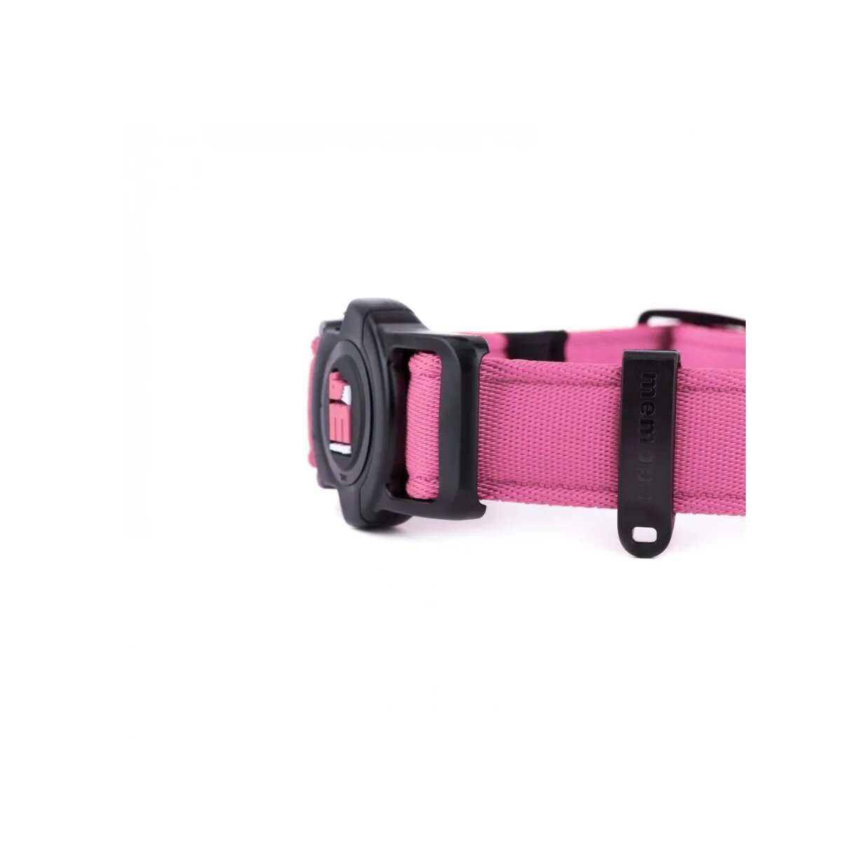 MyFamily Memopet zgardă ajustabilă cu NFC câini textil 26-37cm roz