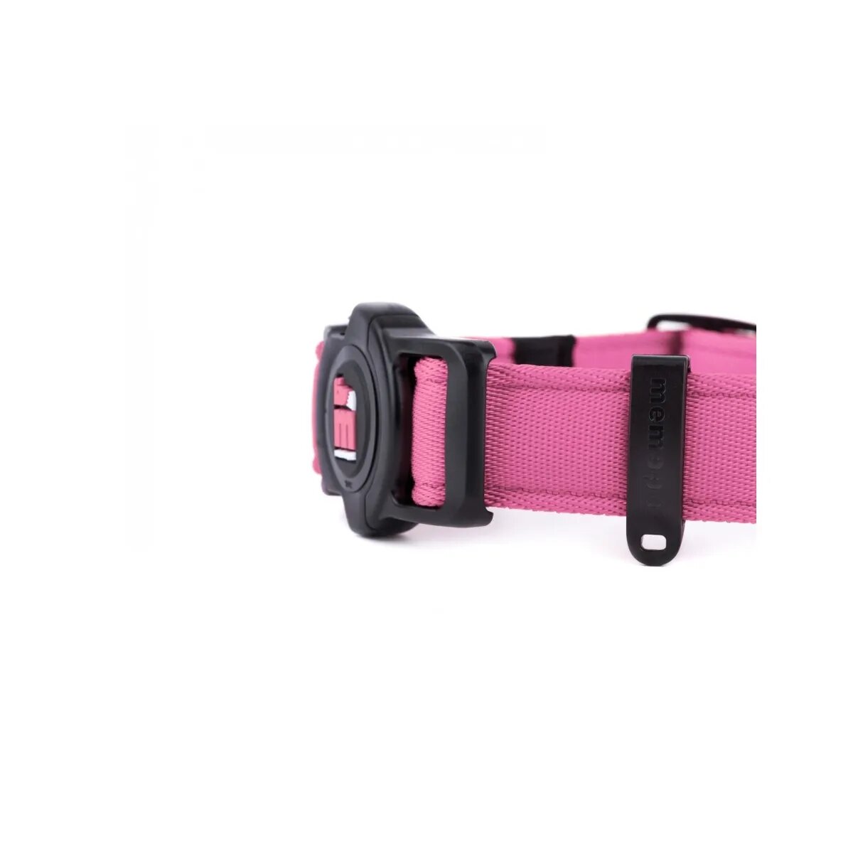 MyFamily Memopet zgardă ajustabilă cu NFC câini textil 35-53cm roz