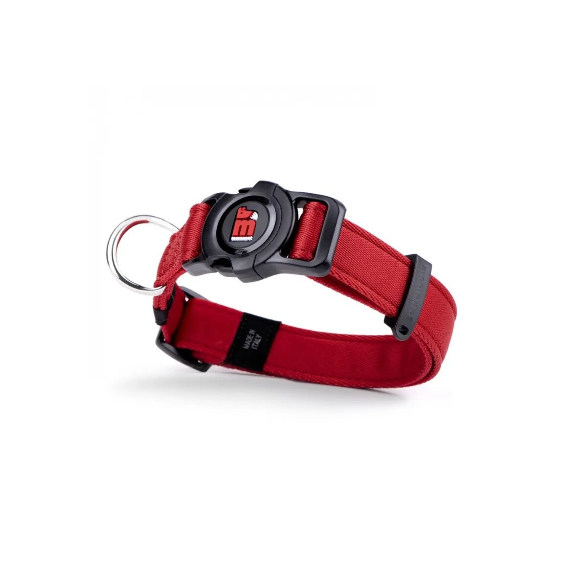 MyFamily Memopet zgardă ajustabilă cu NFC câini textil 44-68cm roșu