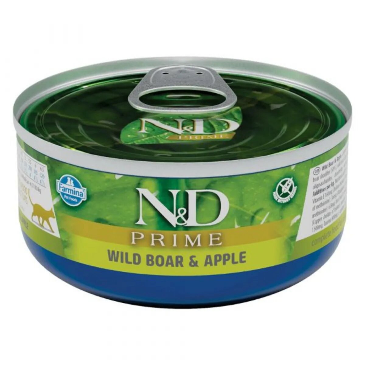 N&D Prime Mistreț și Măr conservă hrană umedă fără cereale pisici (în sos) 70g