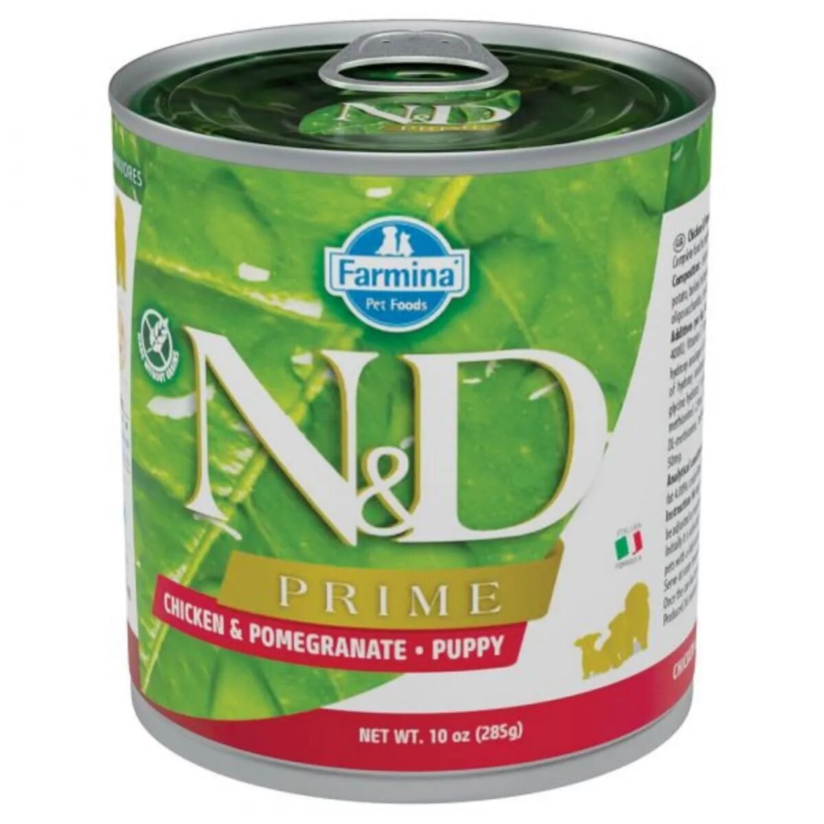 N&D Prime Puppy XS-XL Pui și Rodie conservă hrană umedă fără cereale câini junior (în sos) 285g