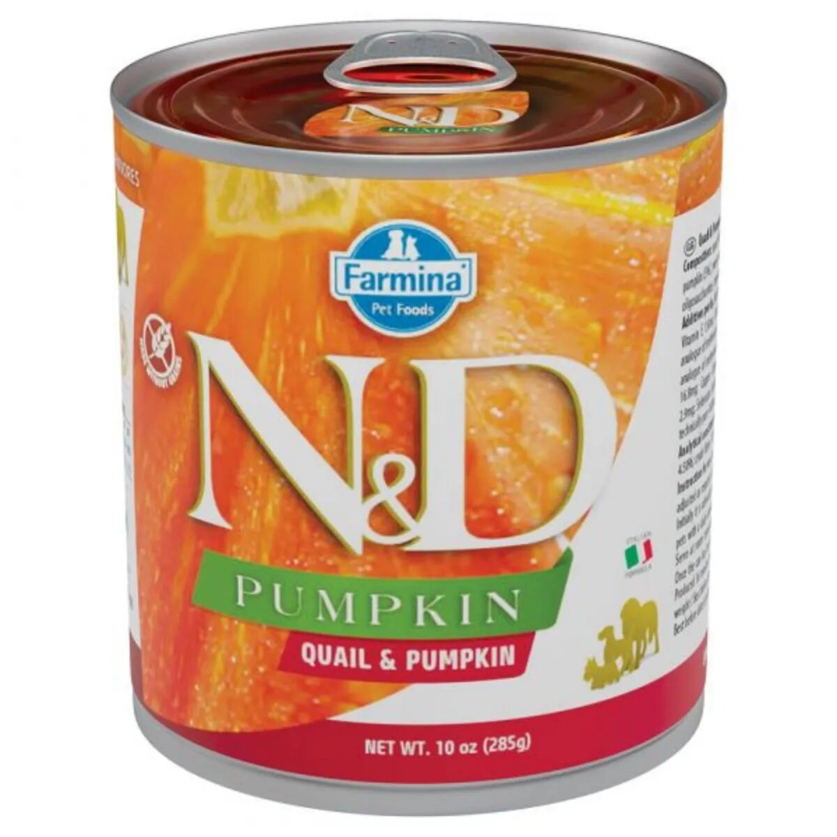 N&D Pumpkin XS-XL Prepeliță conservă hrană umedă fără cereale câini (în sos) 285g