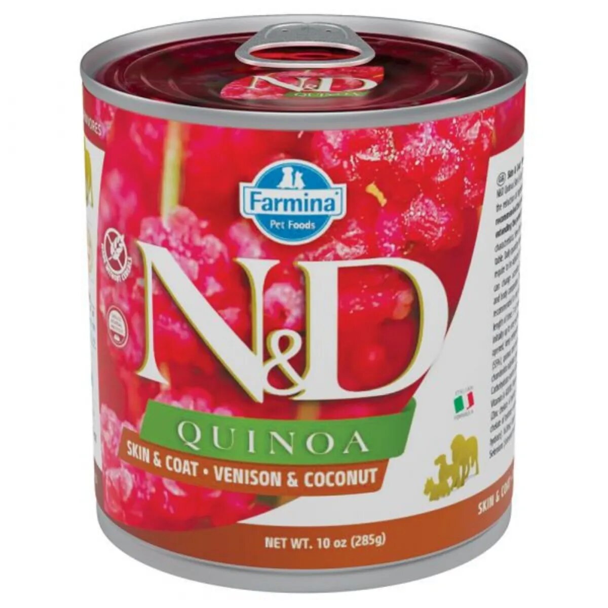 N&D Quinoa XS-XL Vânat și Cocos conservă hrană umedă fără cereale câini (în sos) 285g