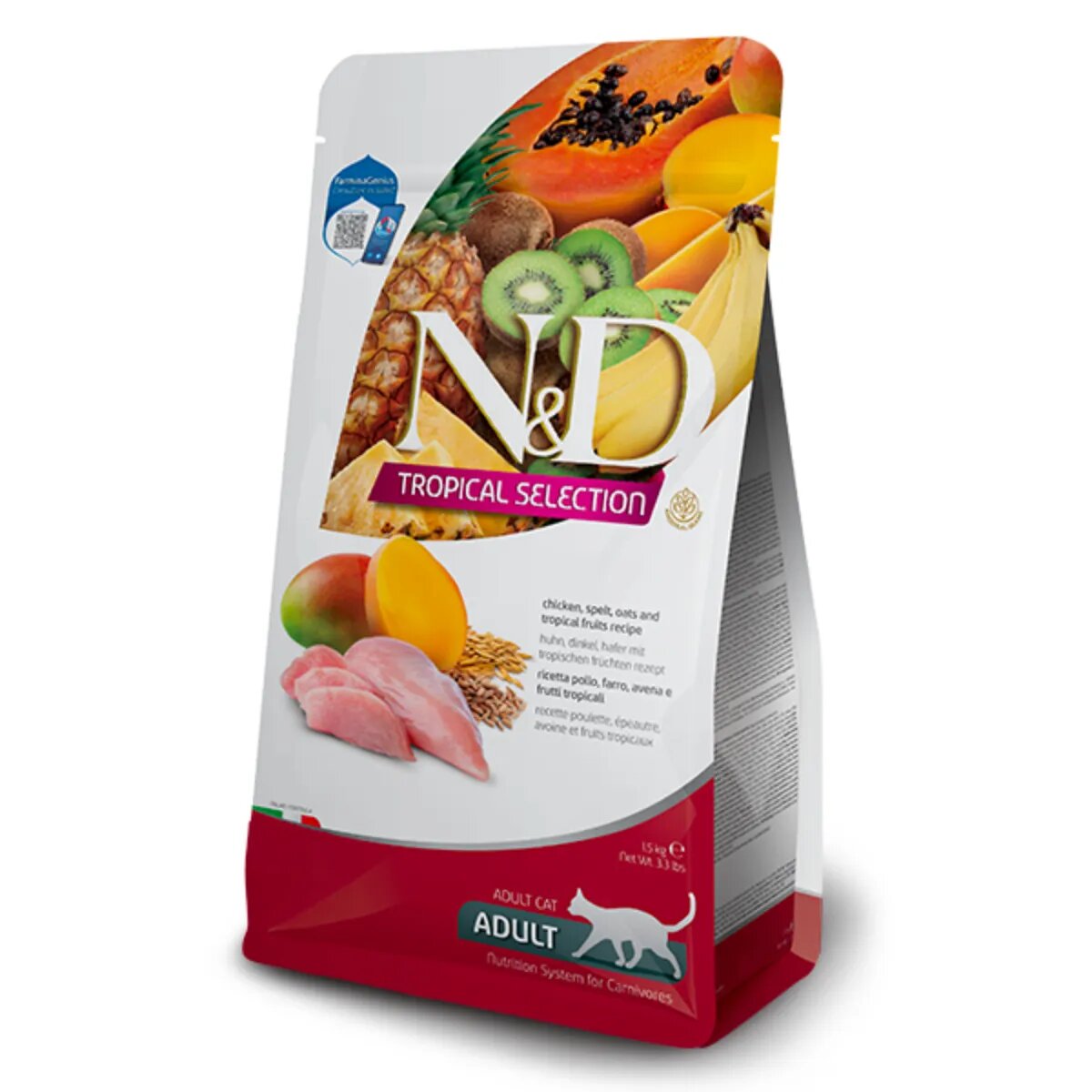 N&D Tropical Selection Pui hrană uscată conținut redus cereale pisici 10kg