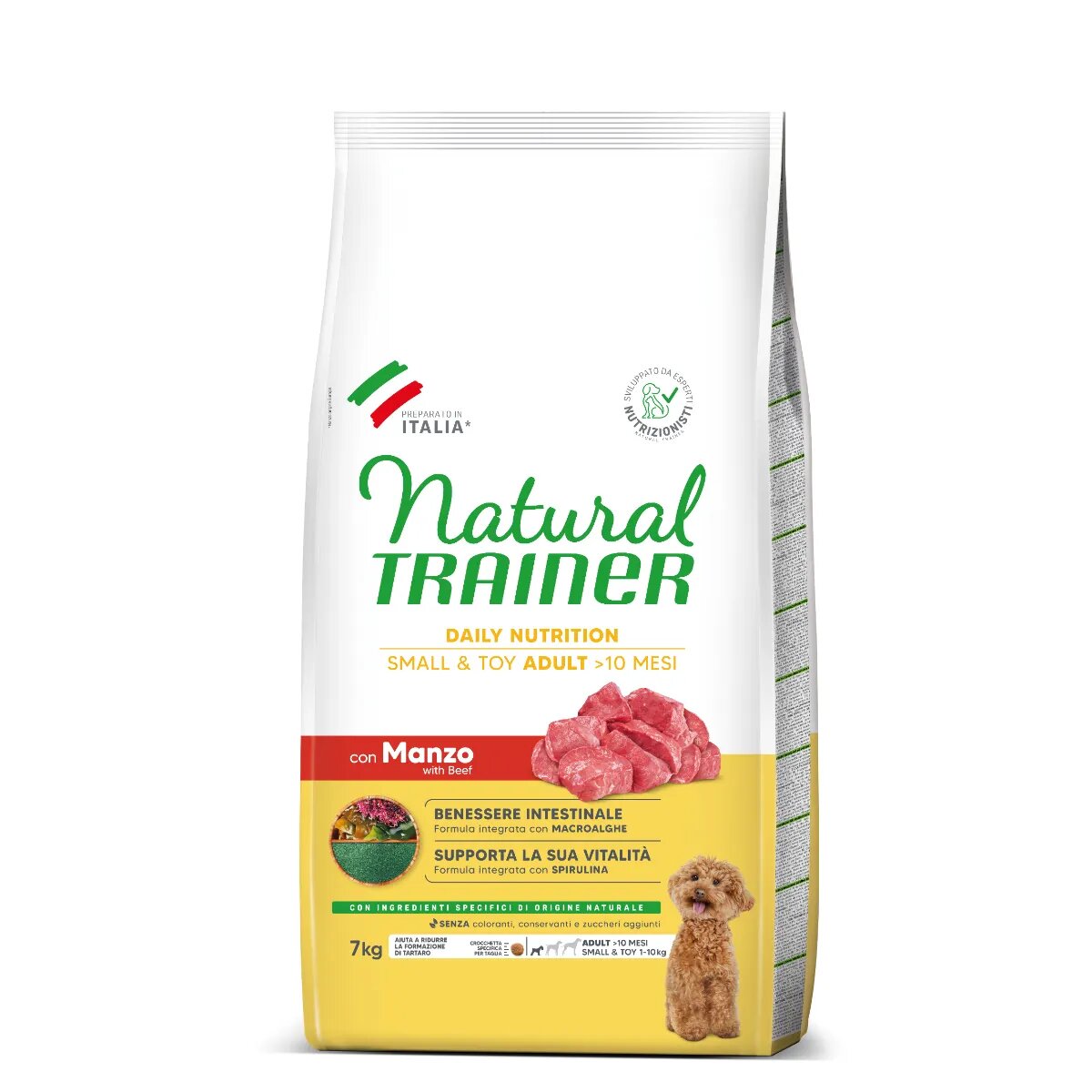 Natural Trainer Daily Nutrition Small & Toy XS-S Vită hrană uscată câini 7kg