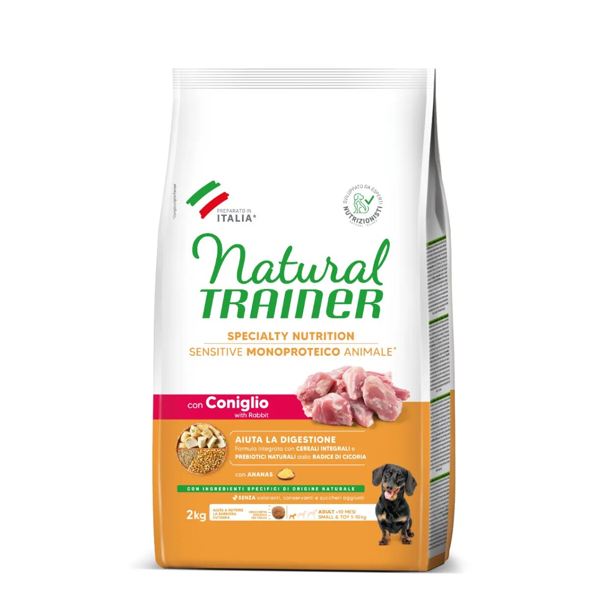 Natural Trainer Speciality Nutrition Sensitive XS-S Iepure hrană uscată monoproteică câini sistem digestiv 2kg