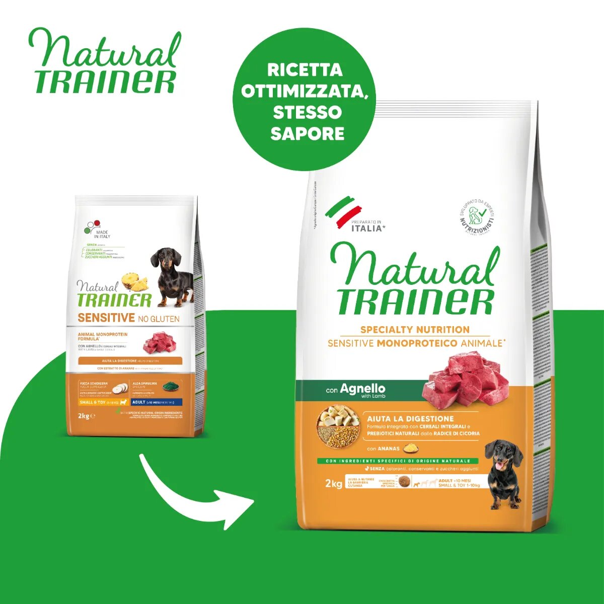 Natural Trainer Speciality Nutrition Sensitive XS-S Miel hrană uscată monoproteică câini sistem digestiv 2kg