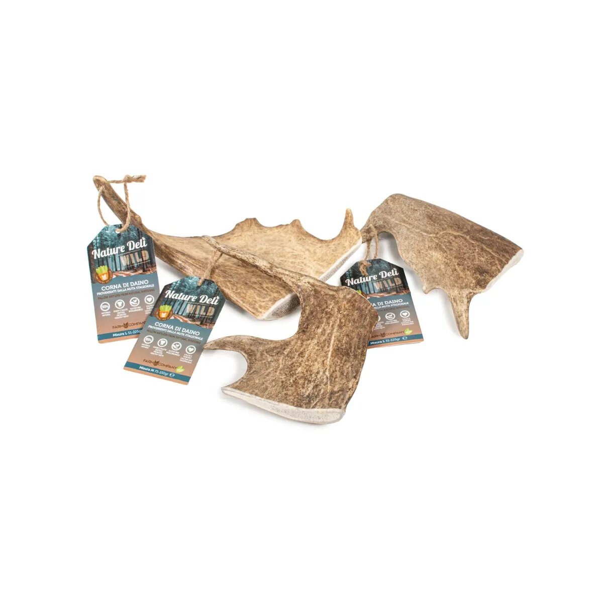 NATUREDELÌ Corn Natural de Cerb Lopatar M recompense câini 150g