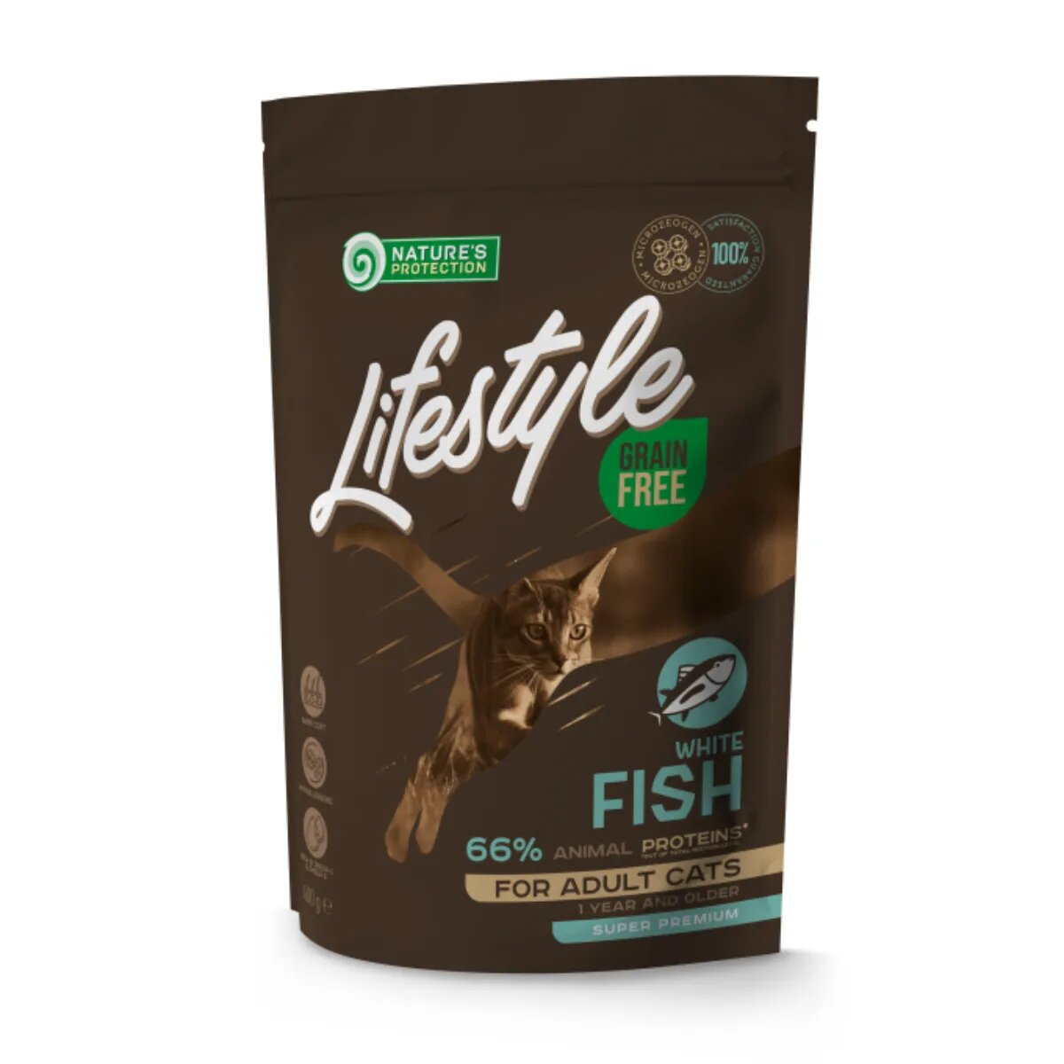 Natures Protection Lifestyle Pește alb hrană uscată fără cereale pisici 7kg