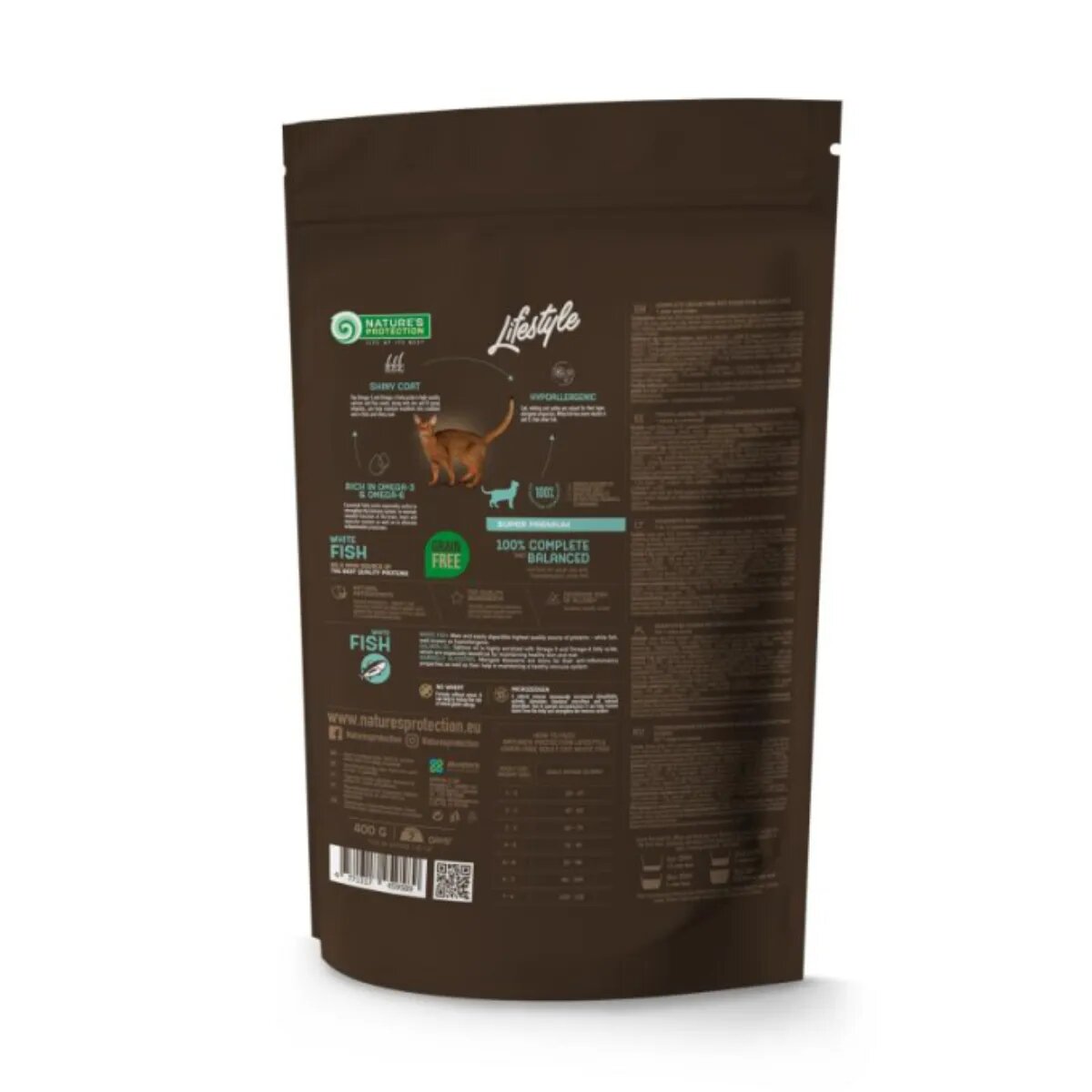 Natures Protection Lifestyle Pește alb hrană uscată fără cereale pisici 7kg