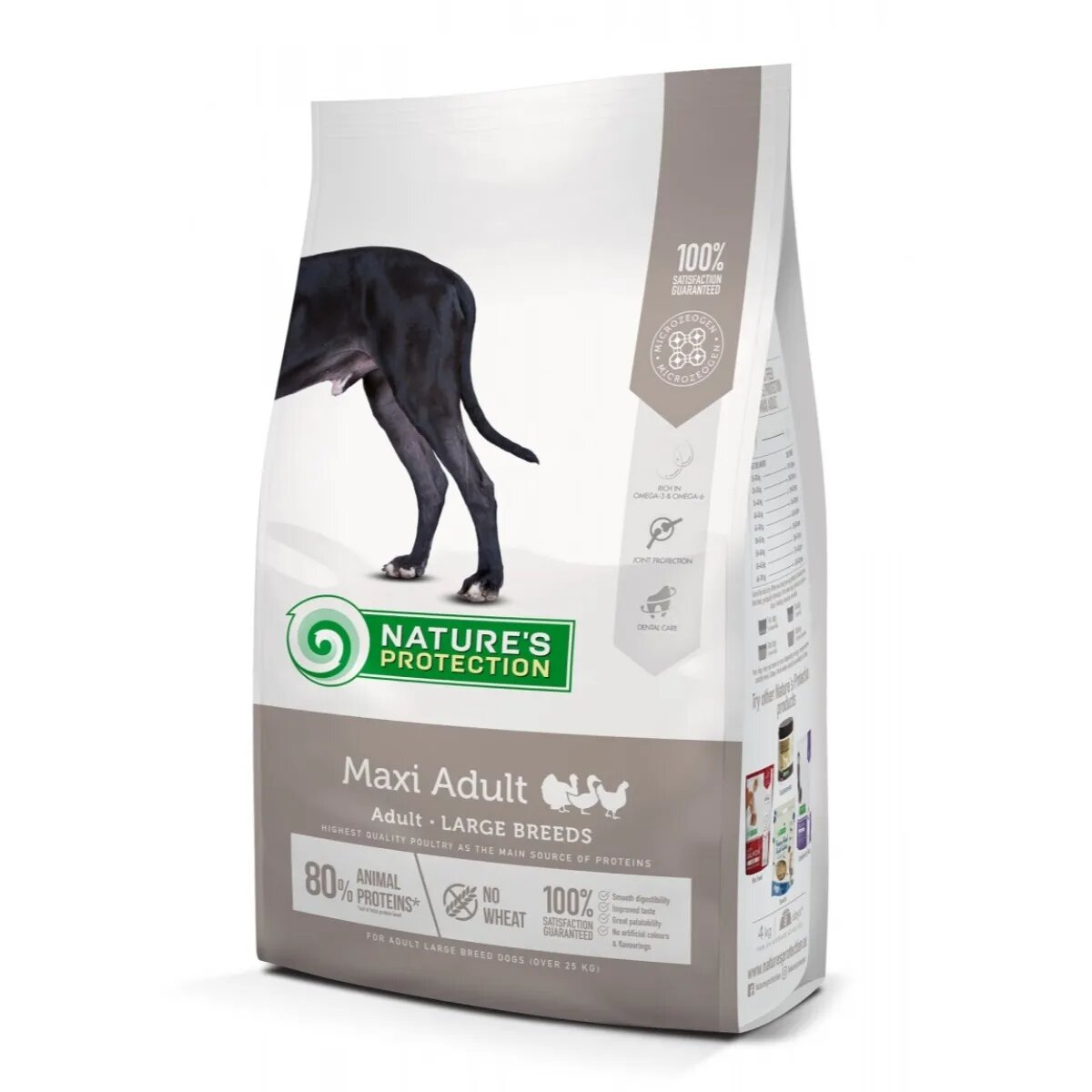 Natures Protection Maxi Adult L-XL Pui hrană uscată câini Maxi Adult Pasăre hrană uscată câini 12kg