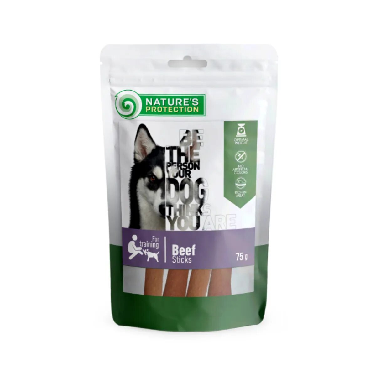 Natures Protection Sticks XS-XL Vită cutie recompense câini 75g