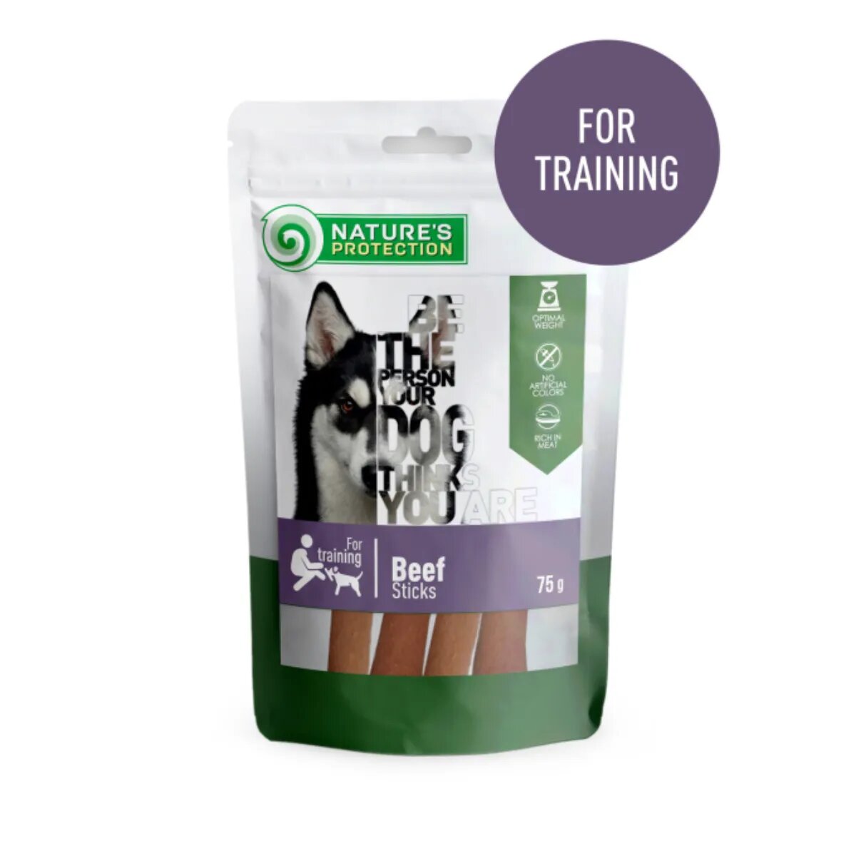 Natures Protection Sticks XS-XL Vită cutie recompense câini 75g