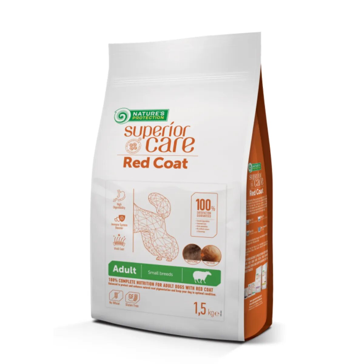 Natures Protection Superior Care Red Coat Small & Mini Breed XS-S Miel hrană uscată fără cereale câini 10kg