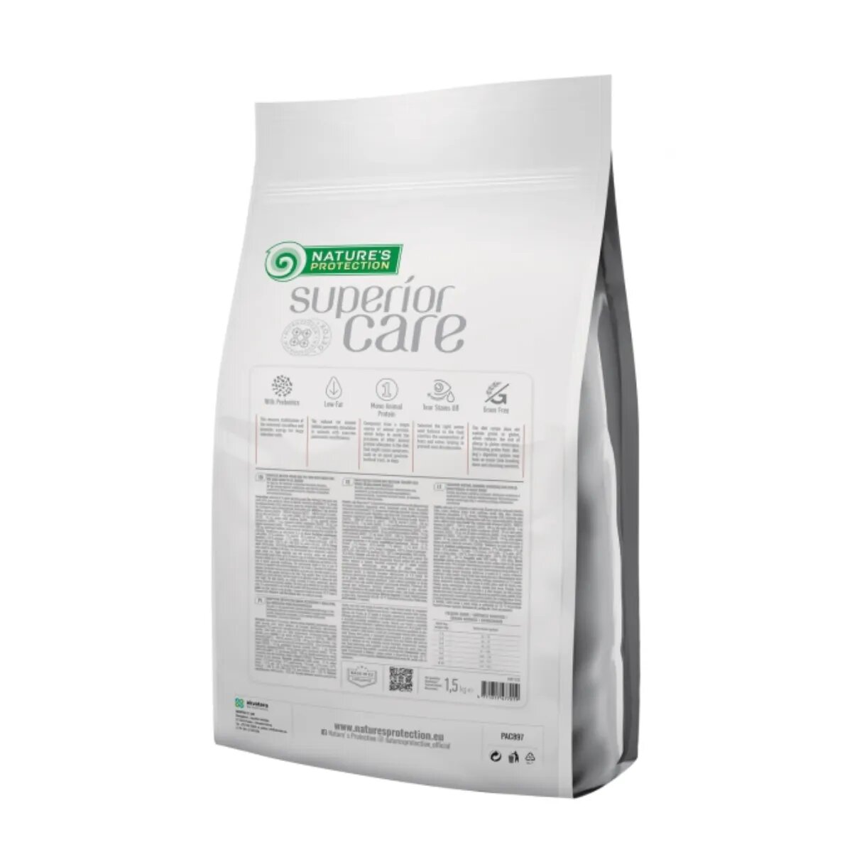 Natures Protection Superior Care Veterinary Diet Gastrointestinal White XS-XL Pește dietă veterinară hrană uscată câini sistem digestiv 10kg