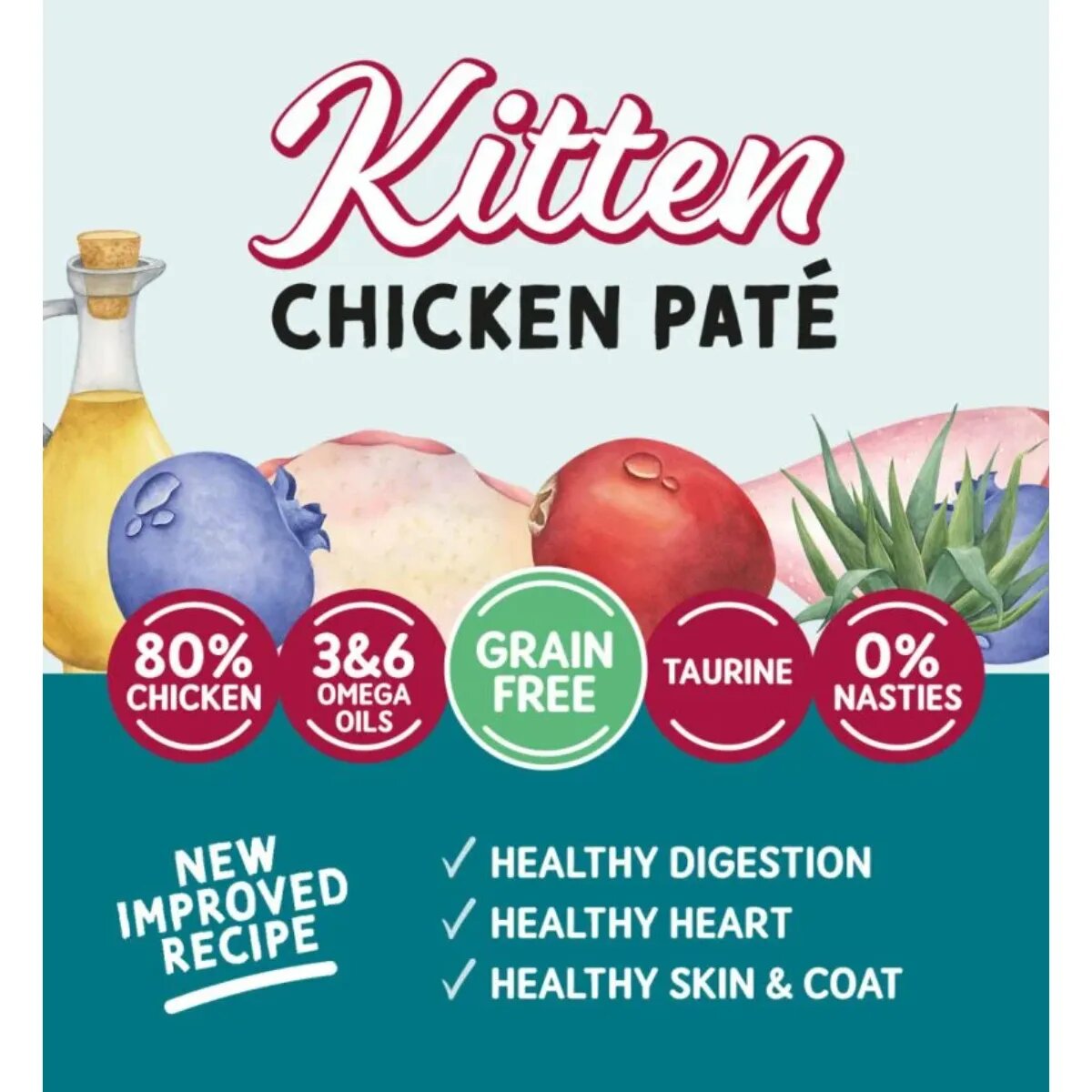 Naturo Kitten Pui plic hrană umedă fără cereale pisici junior (pate) 85g
