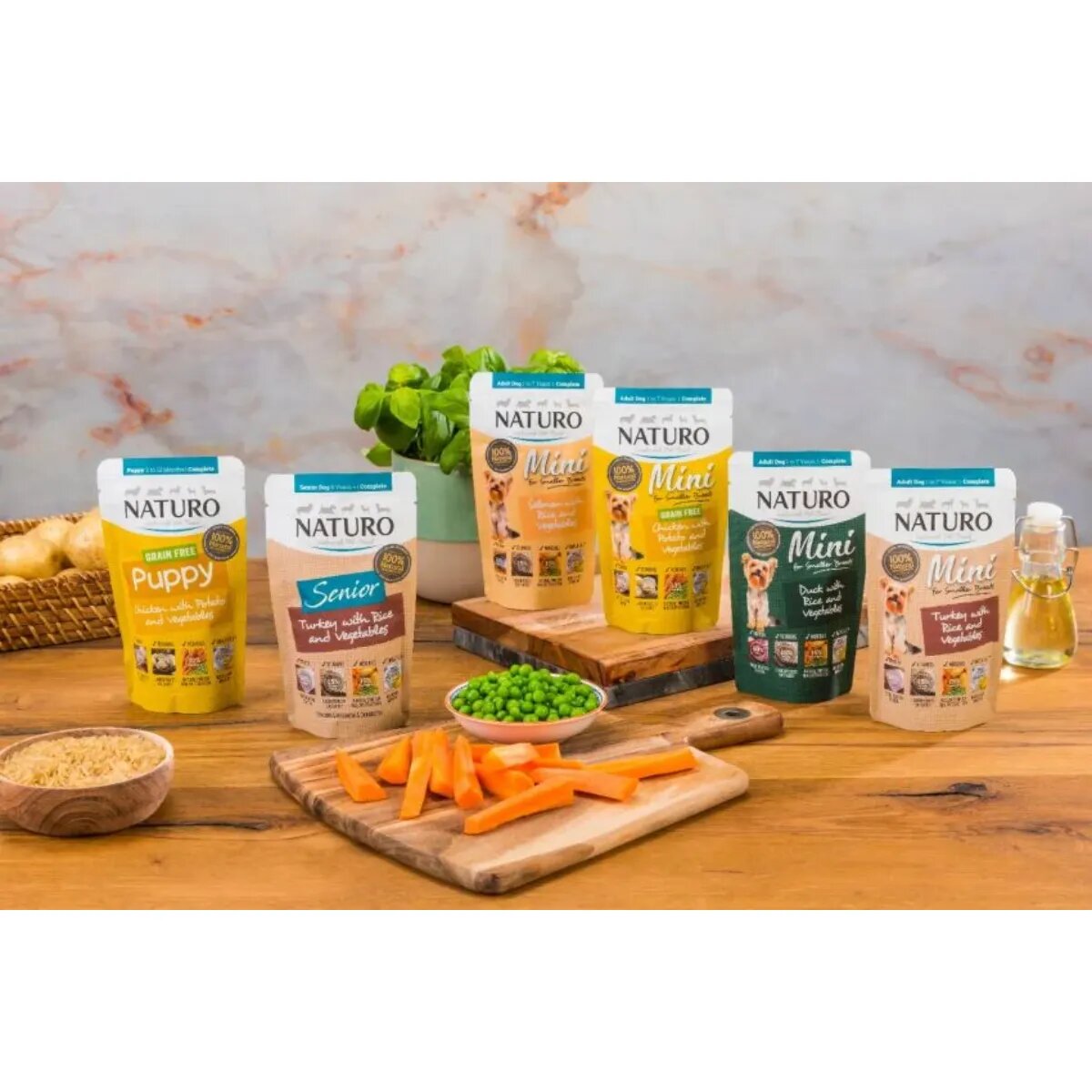 Naturo Senior XS-XL Curcan și Orez plic hrană umedă câini senior (în suc propriu) 150g