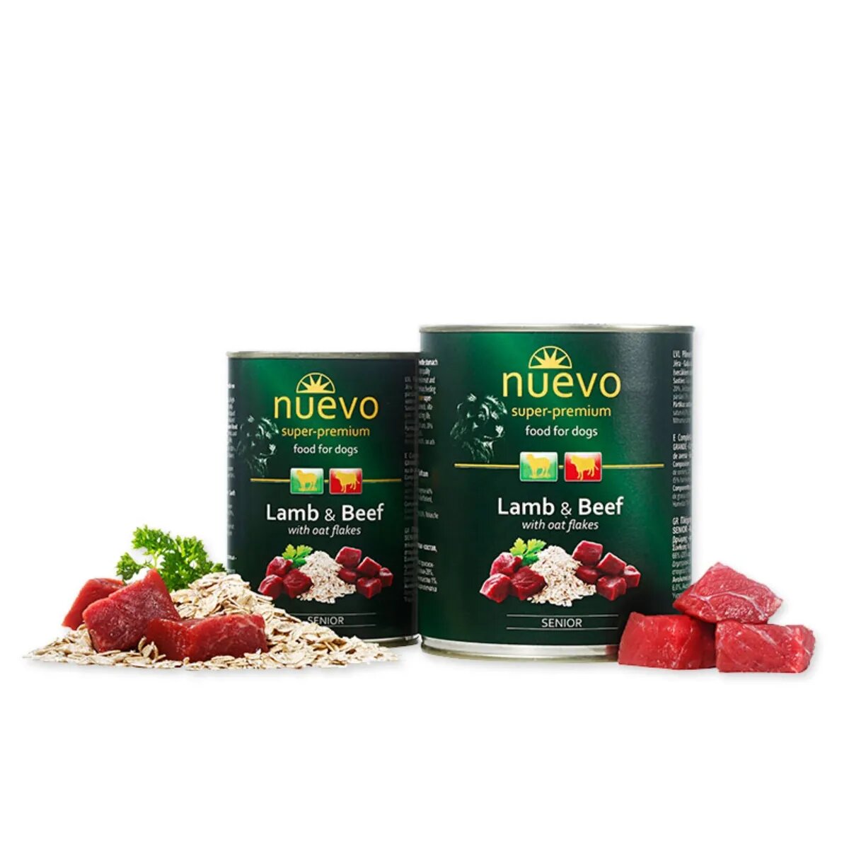 Nuevo Miel Vită și Fulgi de Ovăz XS-XL conservă hrană umedă câini senior (pate) MielVită și Fulgi de Ovăz XS-XL conservă hrană umedă câini senior (pate) 400g
