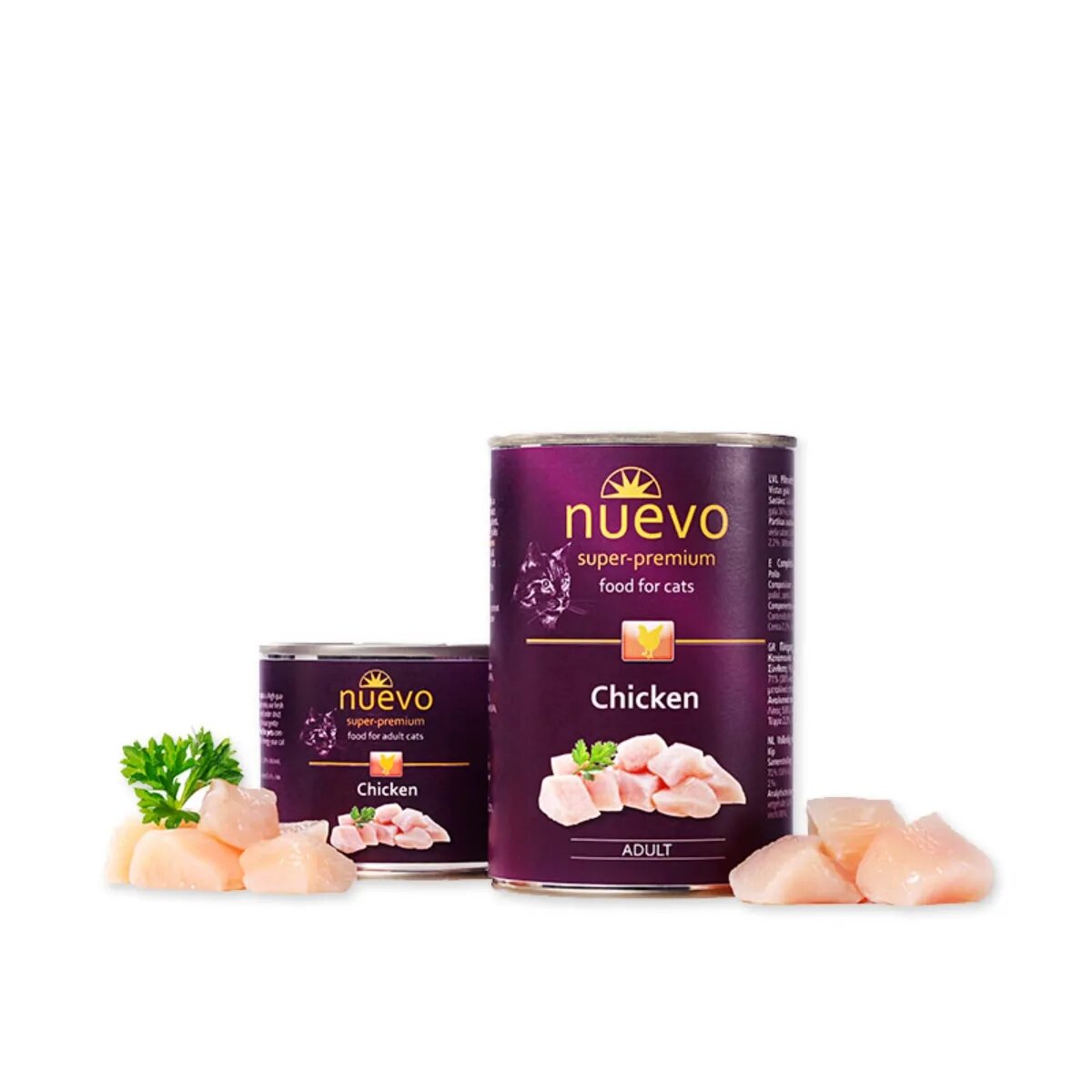 Nuevo Pui conservă hrană umedă fără cereale pisici (pate) 400g
