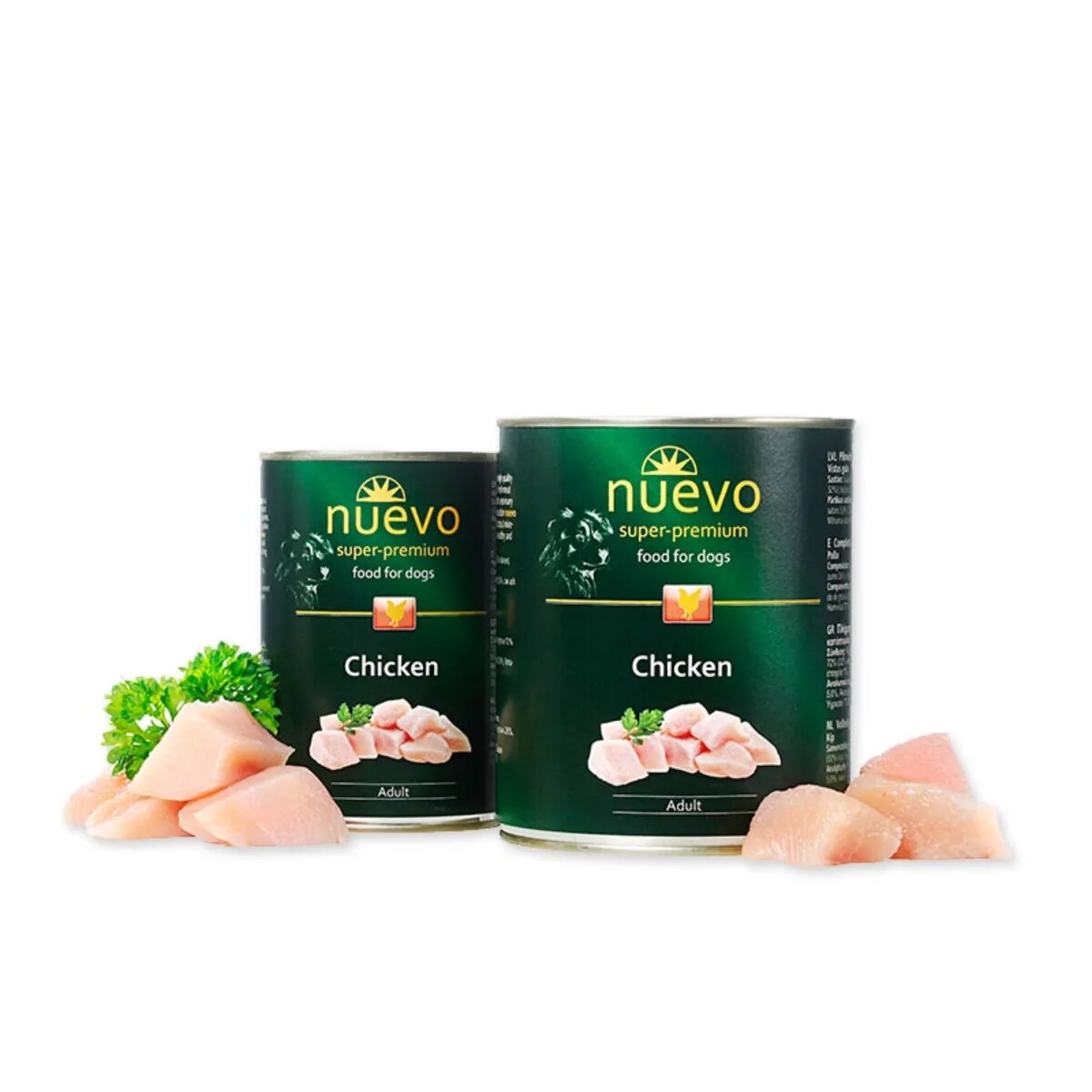 Nuevo XS-XL Pui conservă hrană umedă fără cereale câini (pate) 400g