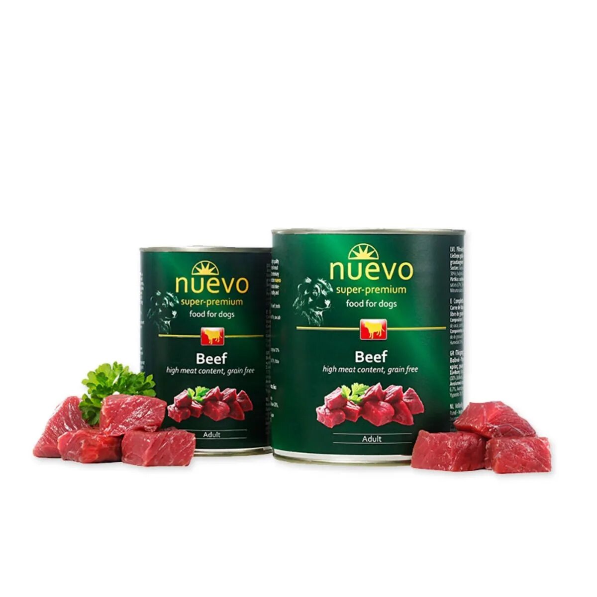 Nuevo XS-XL Vită conservă hrană umedă fără cereale câini (pate) 800g