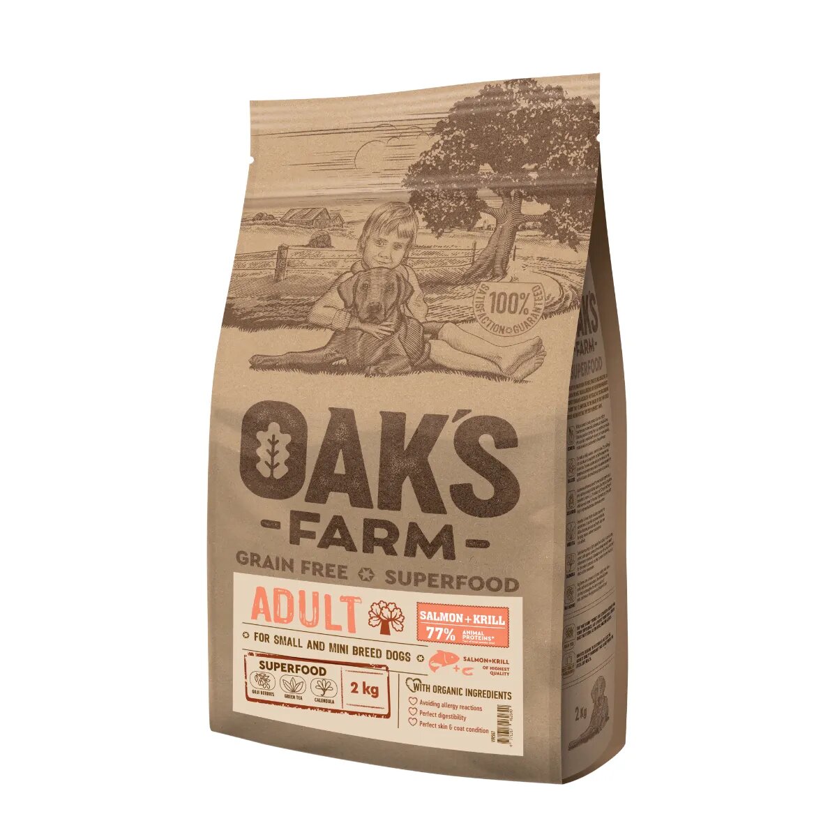 OAK'S FARM Mini Adult XS-S Somon hrană uscată fără cereale câini 6.5kg