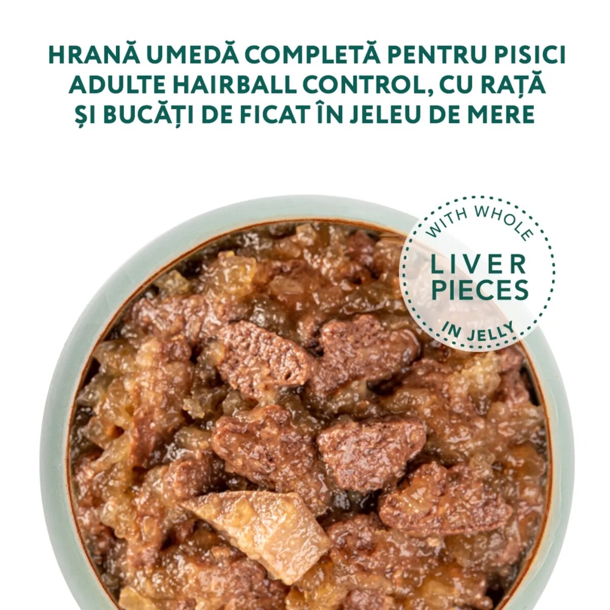 OPTIMEAL Hairball Control Rață și Ficat hrană umedă pisici limitarea ghemurilor de blană (în aspic) Hairball Control Rață și Ficat plic hrană umedă pisici limitarea ghemurilor de blană (în aspic) 85g