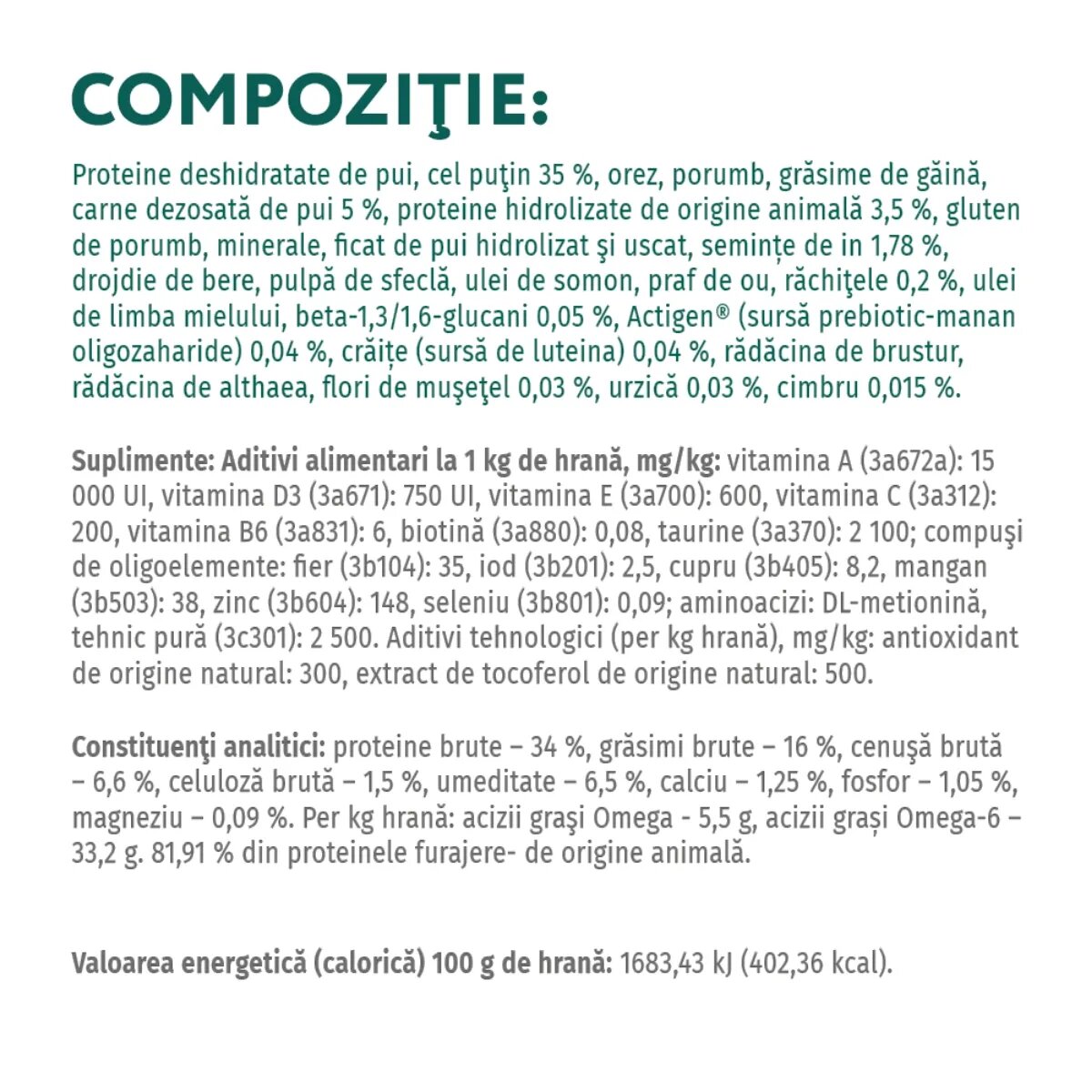 OPTIMEAL Pui hrană uscată pisici 1.5kg