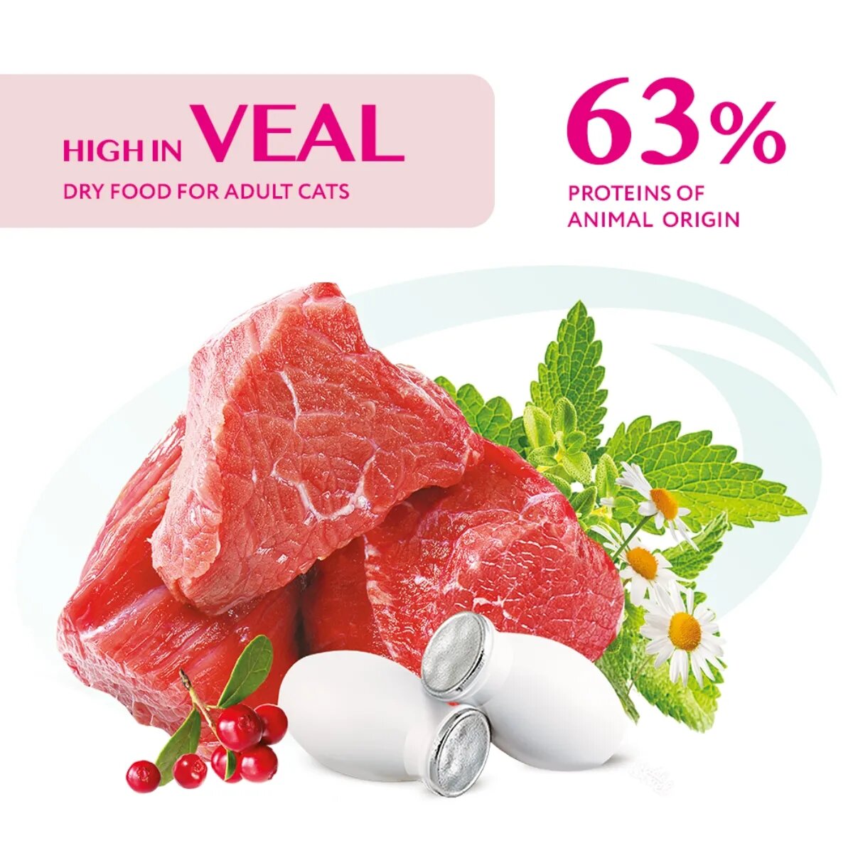 OPTIMEAL Vită hrană uscată pisici 700g