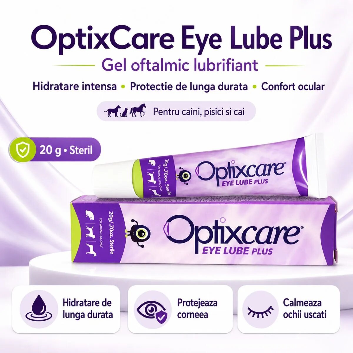 Optixcare Gel Oftalmic Eye Lube Plus 20 g