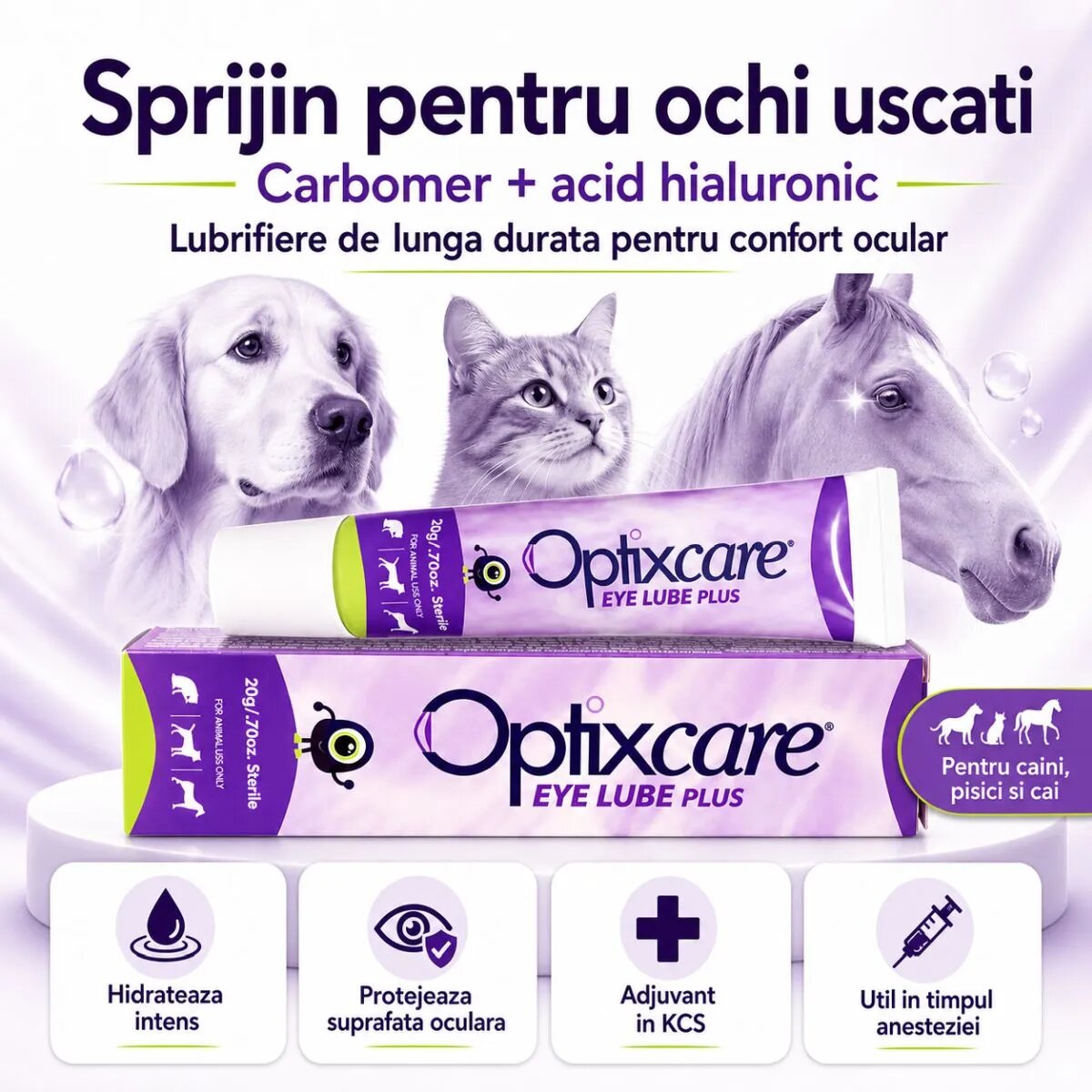 Optixcare Gel Oftalmic Eye Lube Plus 20 g