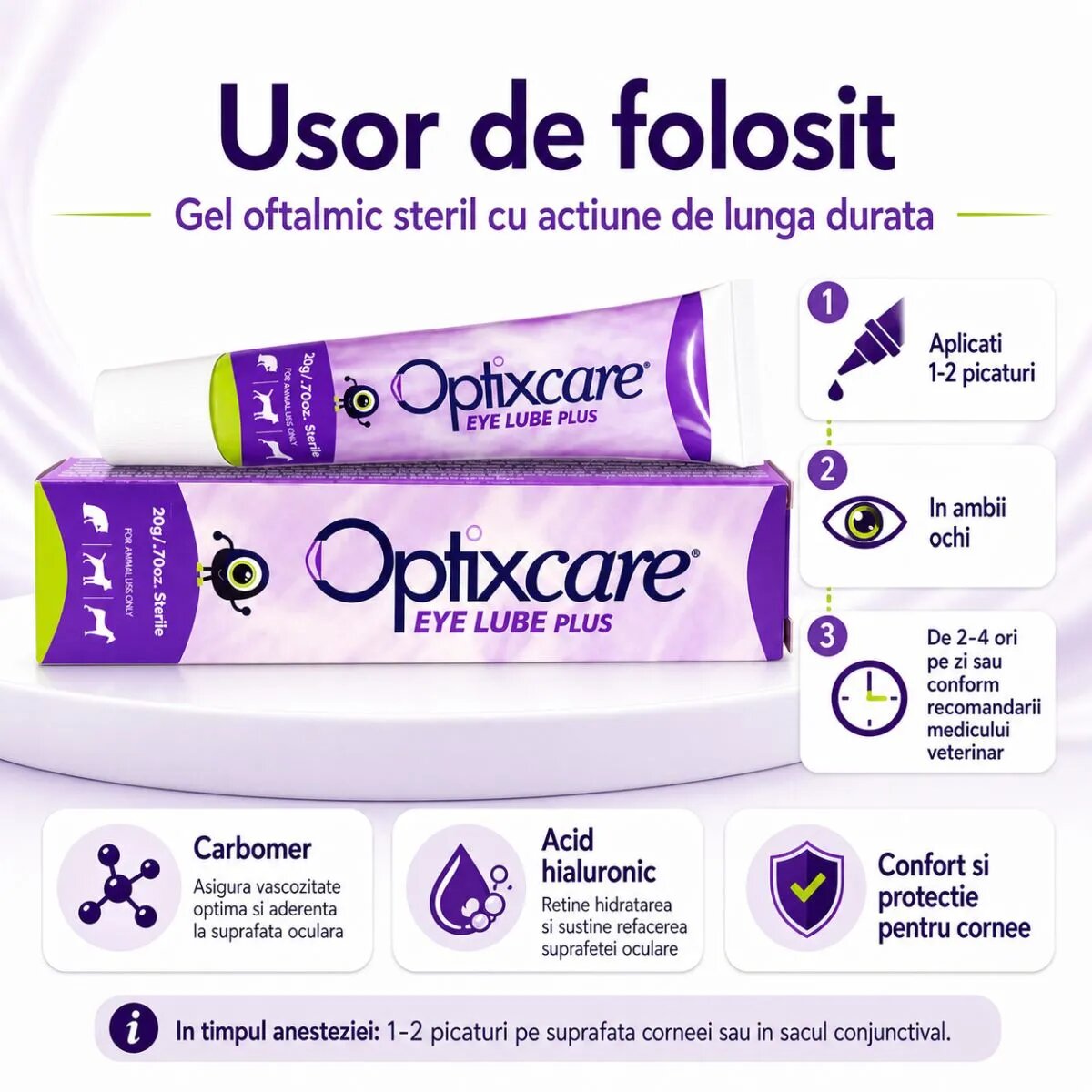 Optixcare Gel Oftalmic Eye Lube Plus 20 g