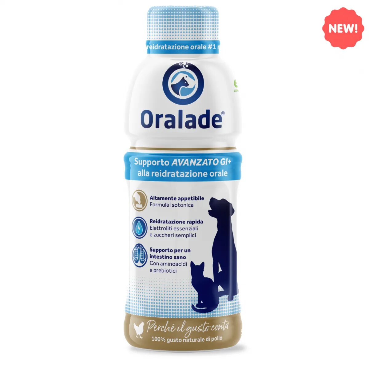 ORALADE Advance GI Oral Rehidratation Support Pui dietă veterinară flacon hrană lichidă câini și pisici sistem digestiv 500ml