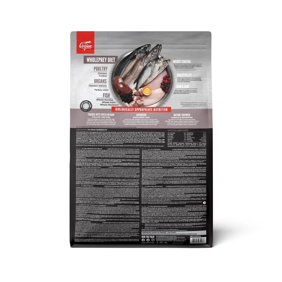 Orijen Fit & Trim Pasăre și Pește hrană uscată fără cereale pisici obezitate 5.4kg