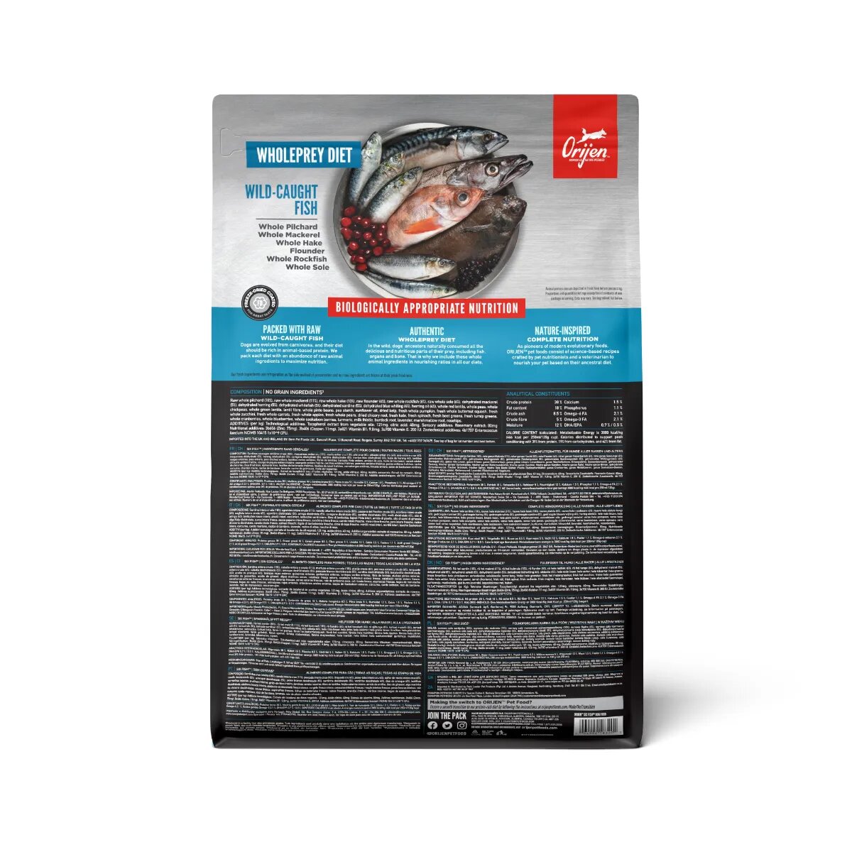 Orijen Six Fish hrană uscată fără cereale câini 2kg