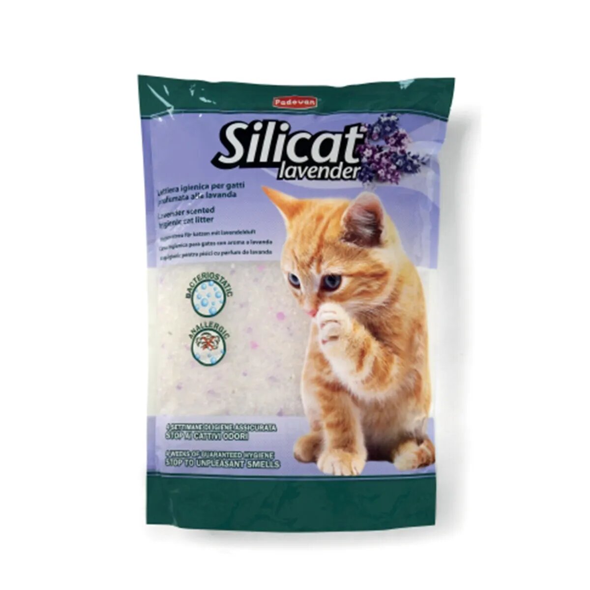 Padovan Lavanda așternut igienic pisici granule silicat neaglomerant neutralizare mirosuri 5l