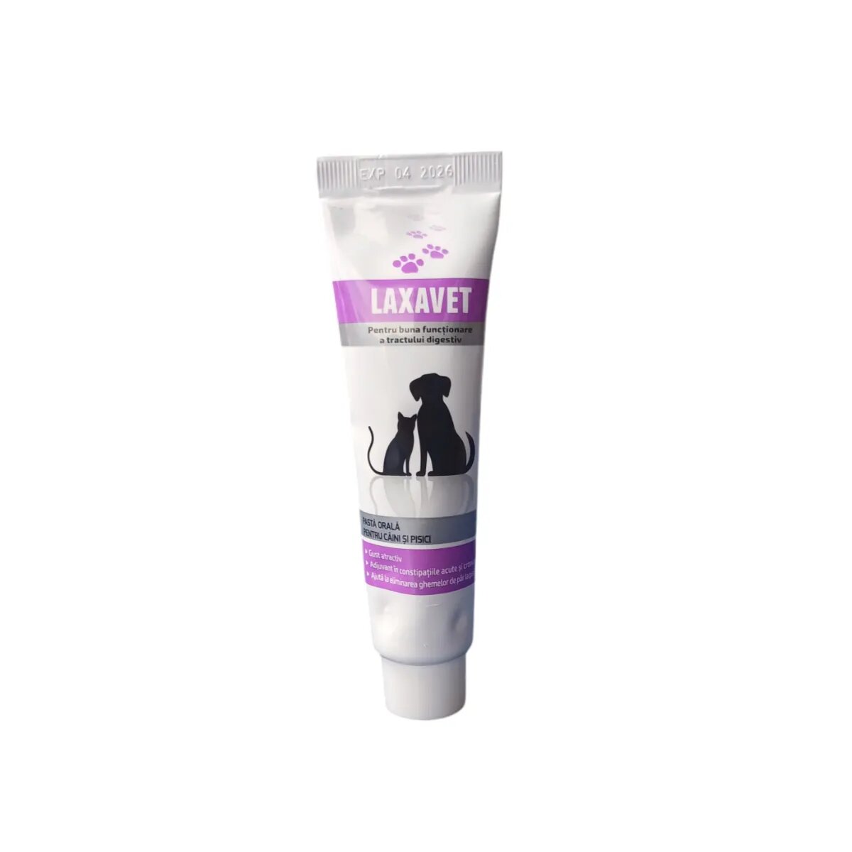 Pasteur Laxavet supliment sistem digestiv limitarea ghemurilor de blană câini pastă orală Laxavet XS-XL supliment sistem digestiv limitarea ghemurilor de blană câini și pisici flacon 40g pastă orală