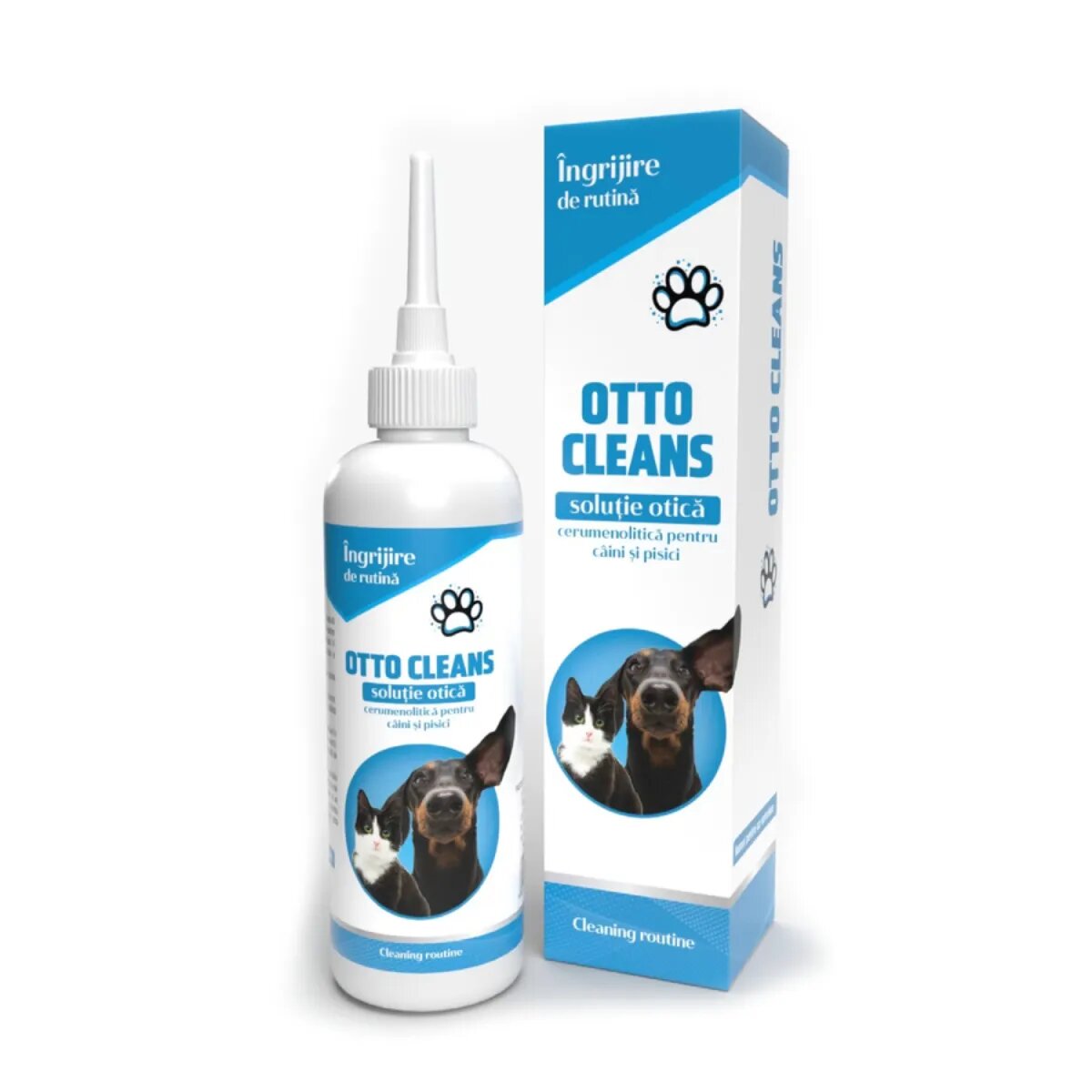 Pasteur Otto Cleans XS-XL soluție igiena urechilor câini și pisici flacon cu aplicator 100ml