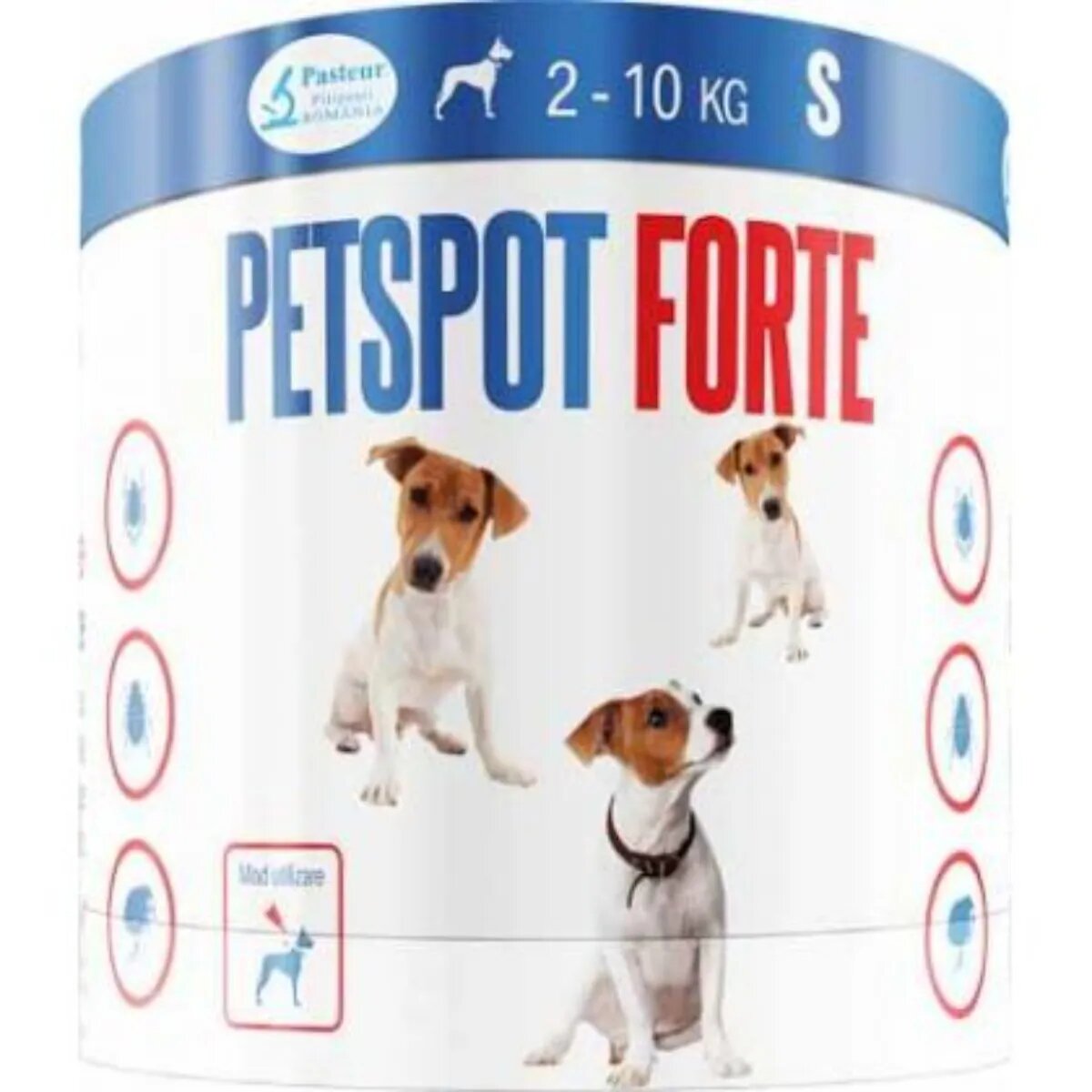 Pasteur Pet Spot Forte deparazitare externă câini pipetă Pet Spot Forte deparazitare externă câini S(2 - 10kg) pipetă 1.5ml x 1buc