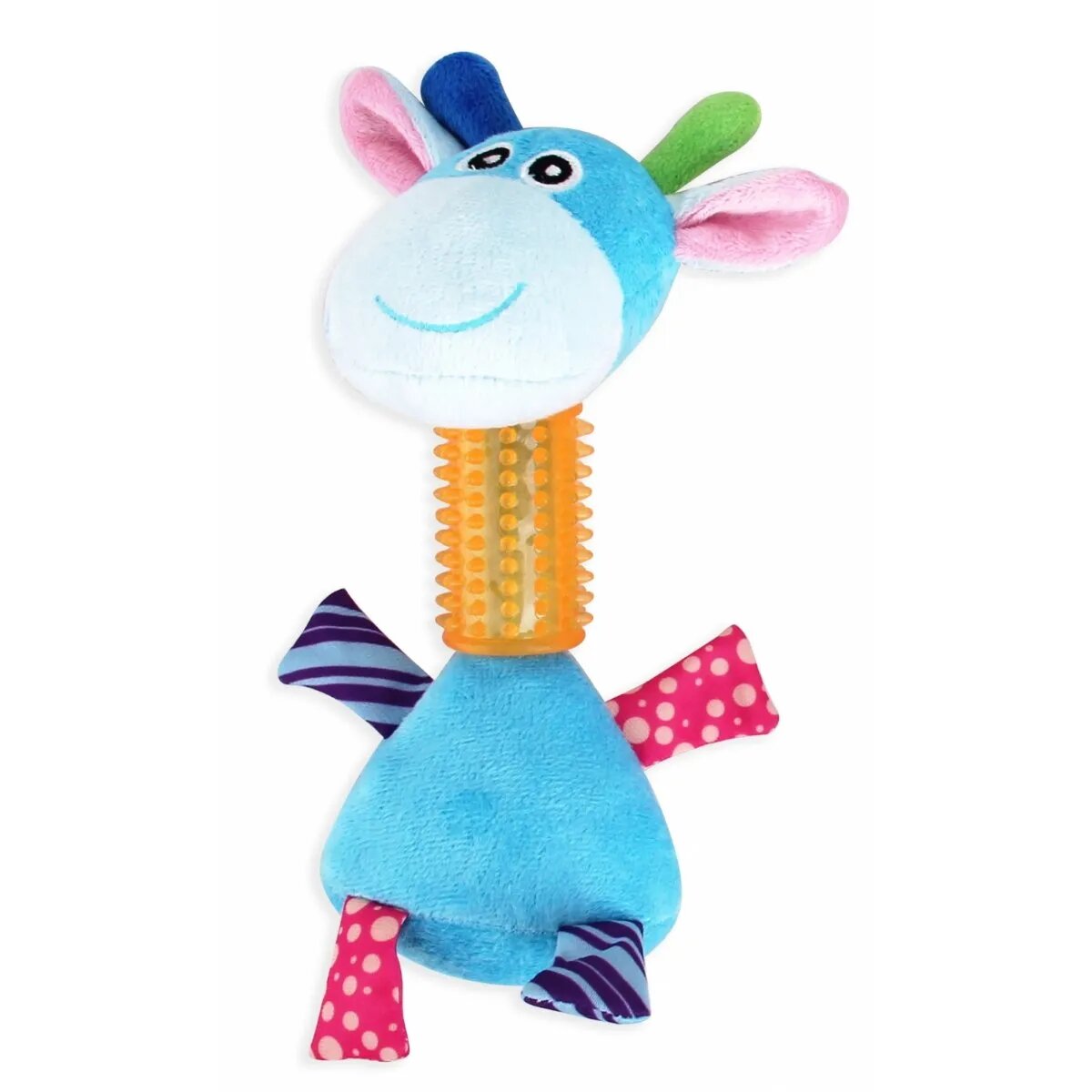 Pawise Girafa jucărie de pluș câini S-L pluș dentiție activități fizice multicolor
