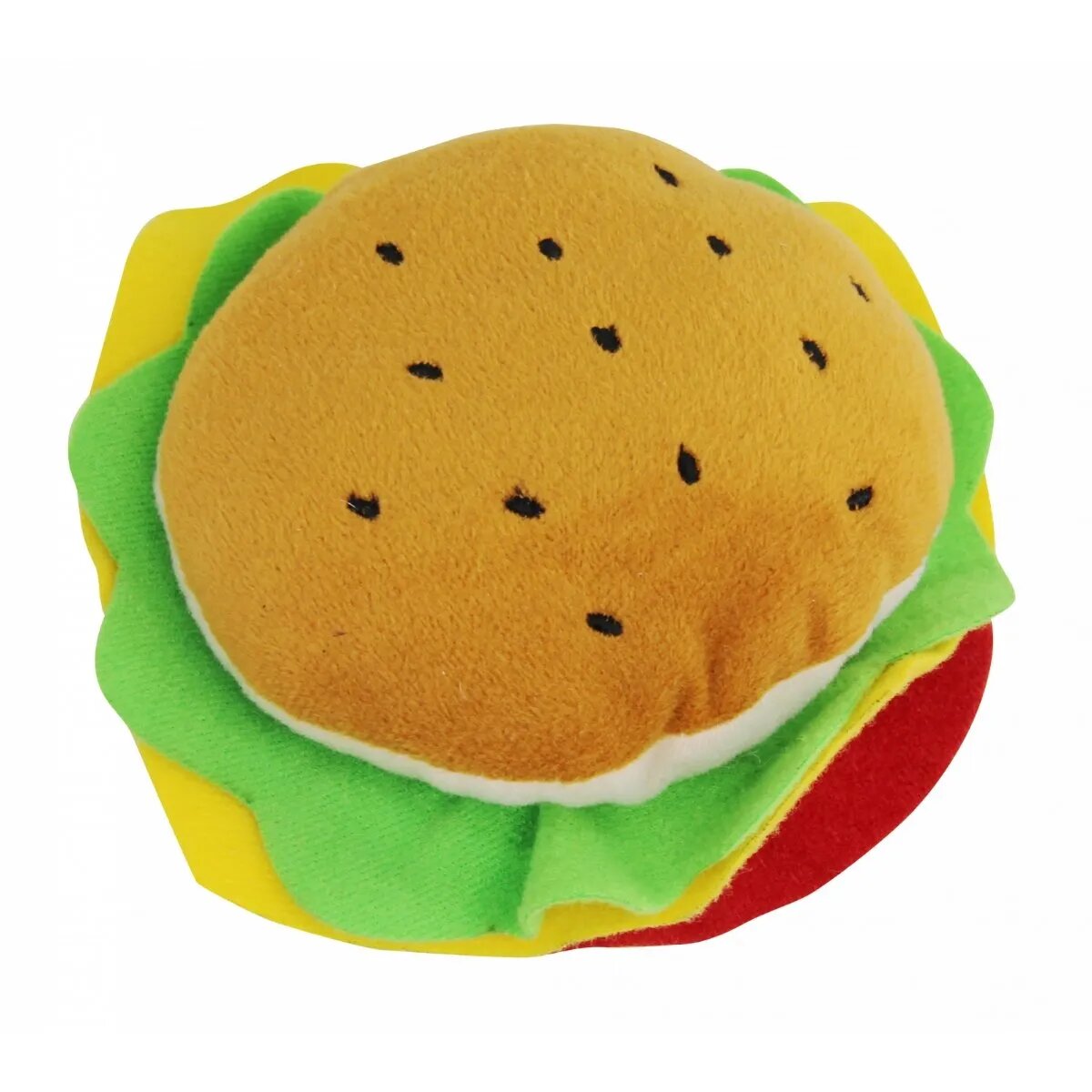 Pawise Hamburger jucărie de pluș câini XS-M pluș cu sunet multicolor 12 cm