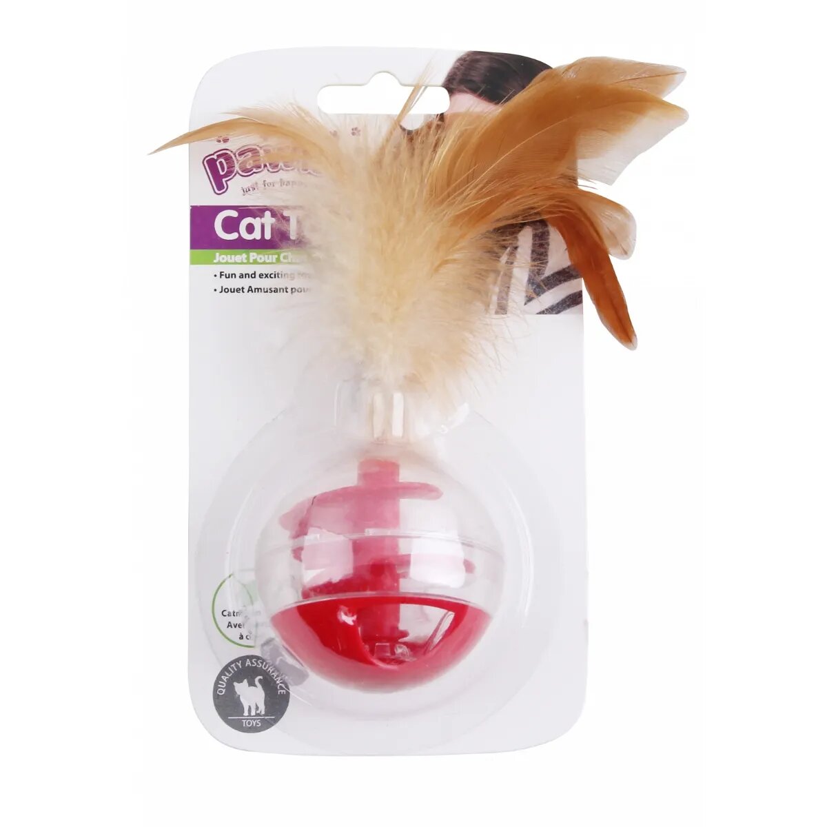 Pawise jucărie minge pisici plastic catnip activități fizice roșu și maro