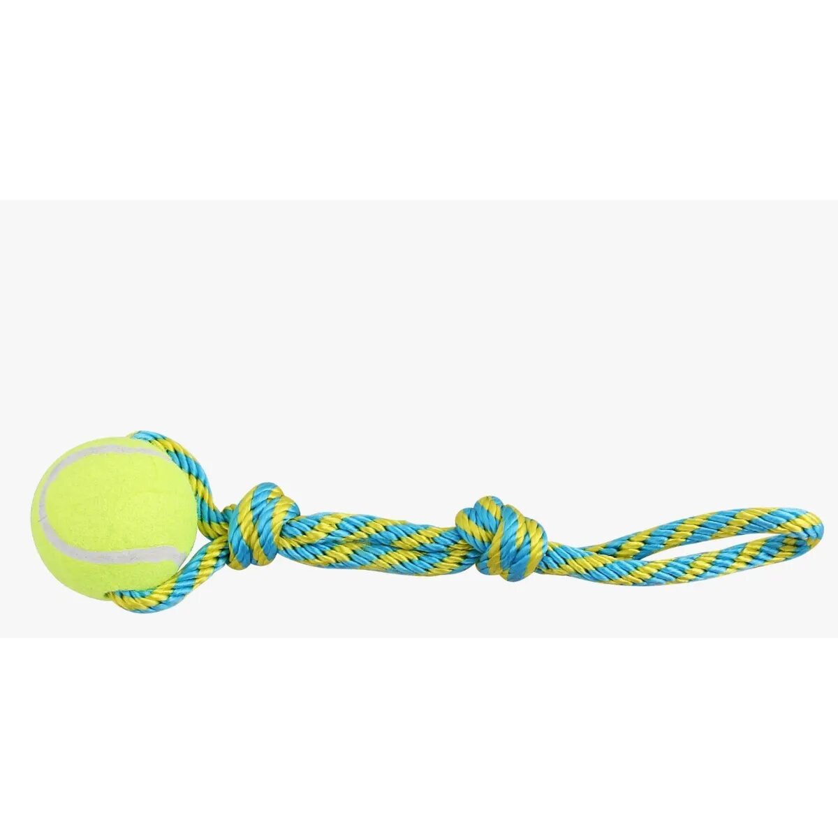 Pawise Minge de Tenis cu Sfoară jucărie minge câini S-L sintetic dentiție activități fizice galben și albastru ⌀6.6 cm