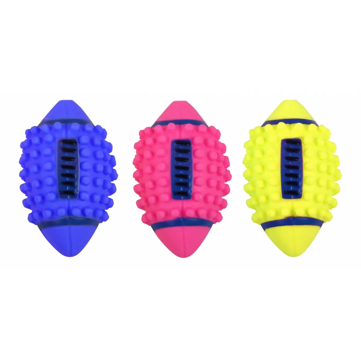 Pawise Rugby jucărie minge câini S-L vinil fosforescentă activități fizice diverse culori 12.5 x 7.5 x 7.5 cm