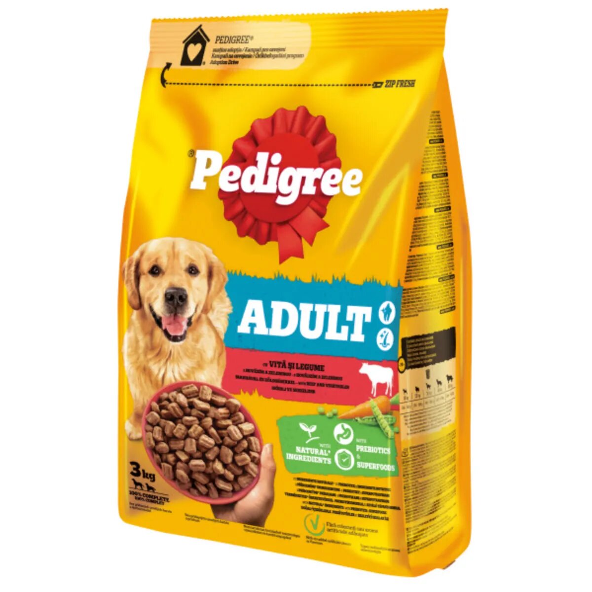 PEDIGREE Adult M-XL Vită și Legume hrană uscată câini 3kg