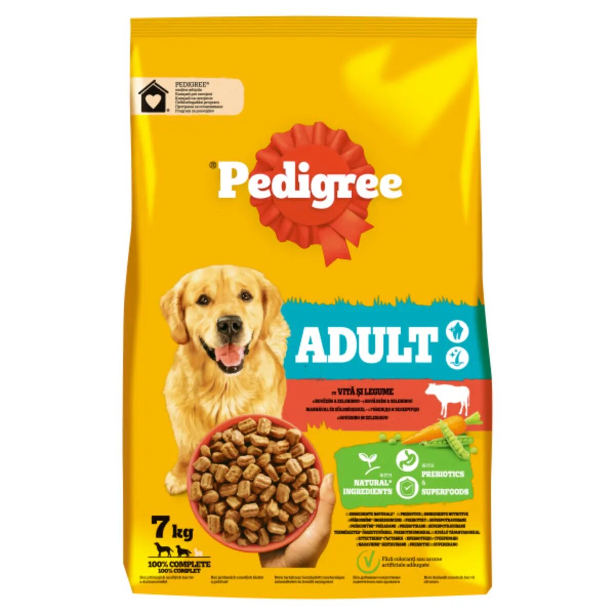 PEDIGREE Adult M-XL Vită și Legume hrană uscată câini 7kg