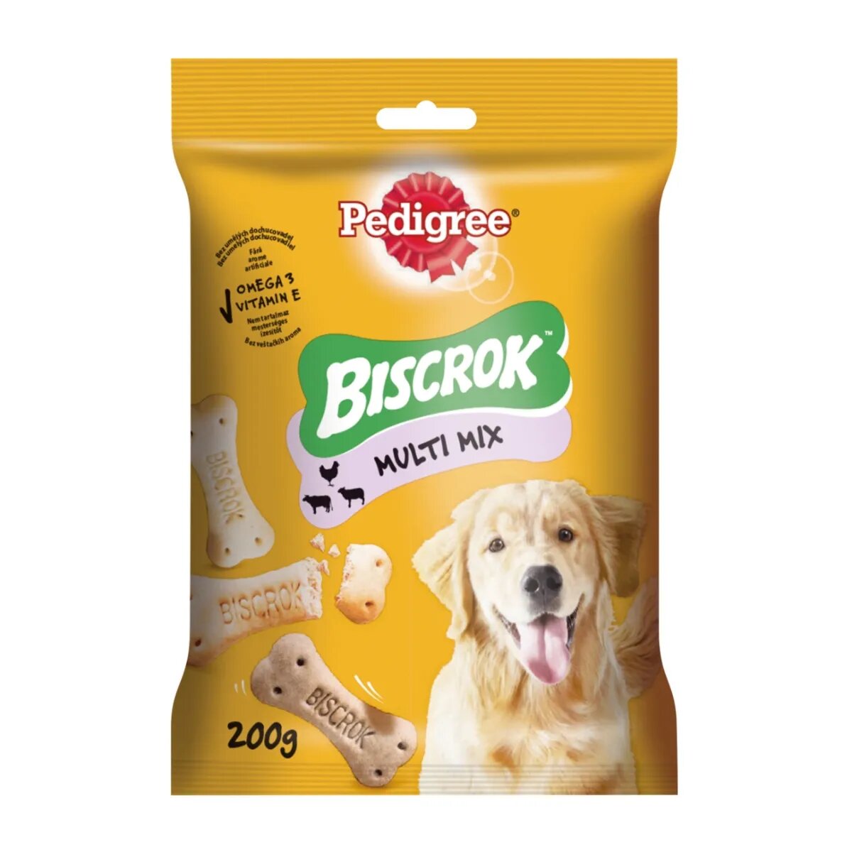 PEDIGREE Biscrok Multi Mix recompense câini biscuiți Pui Vită și Miel 200g